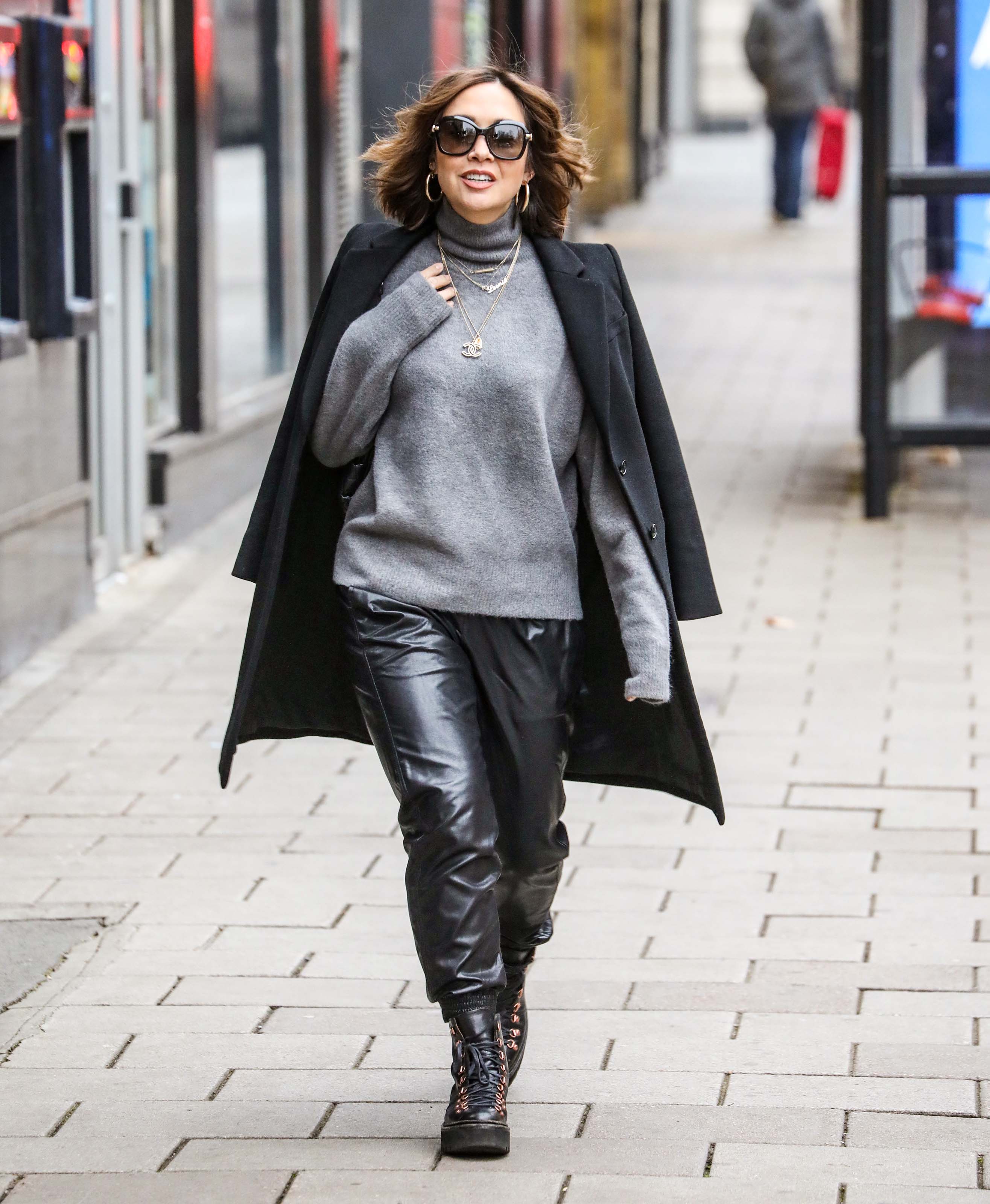 Myleene Klass seen at Global Radio Studios in London