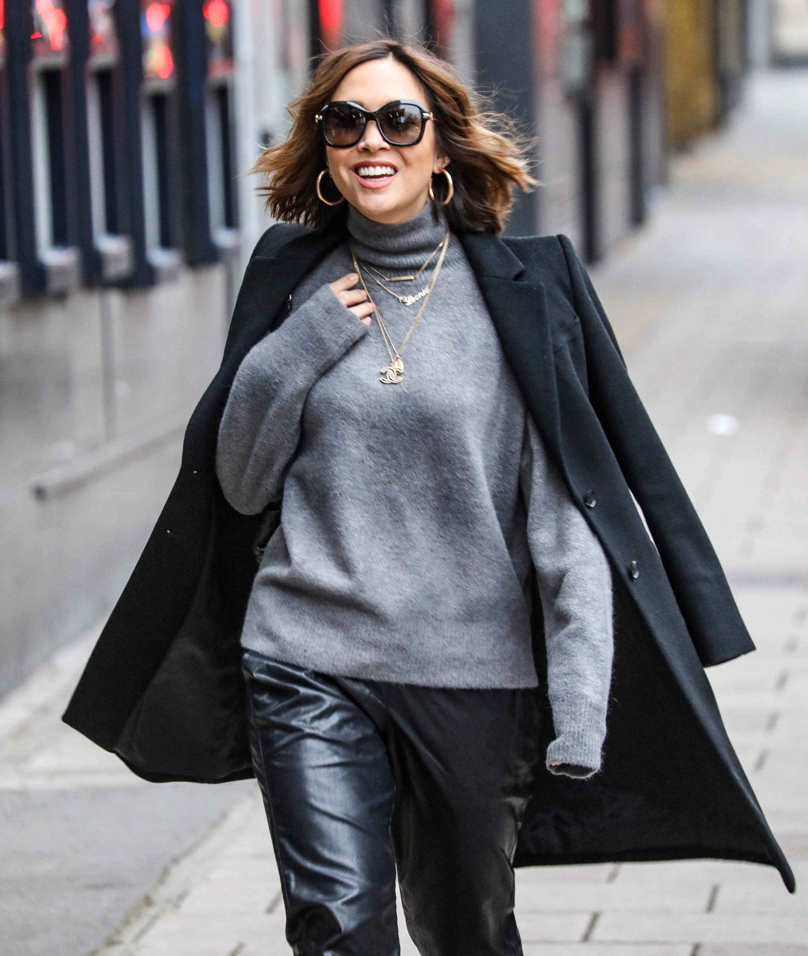 Myleene Klass seen at Global Radio Studios in London