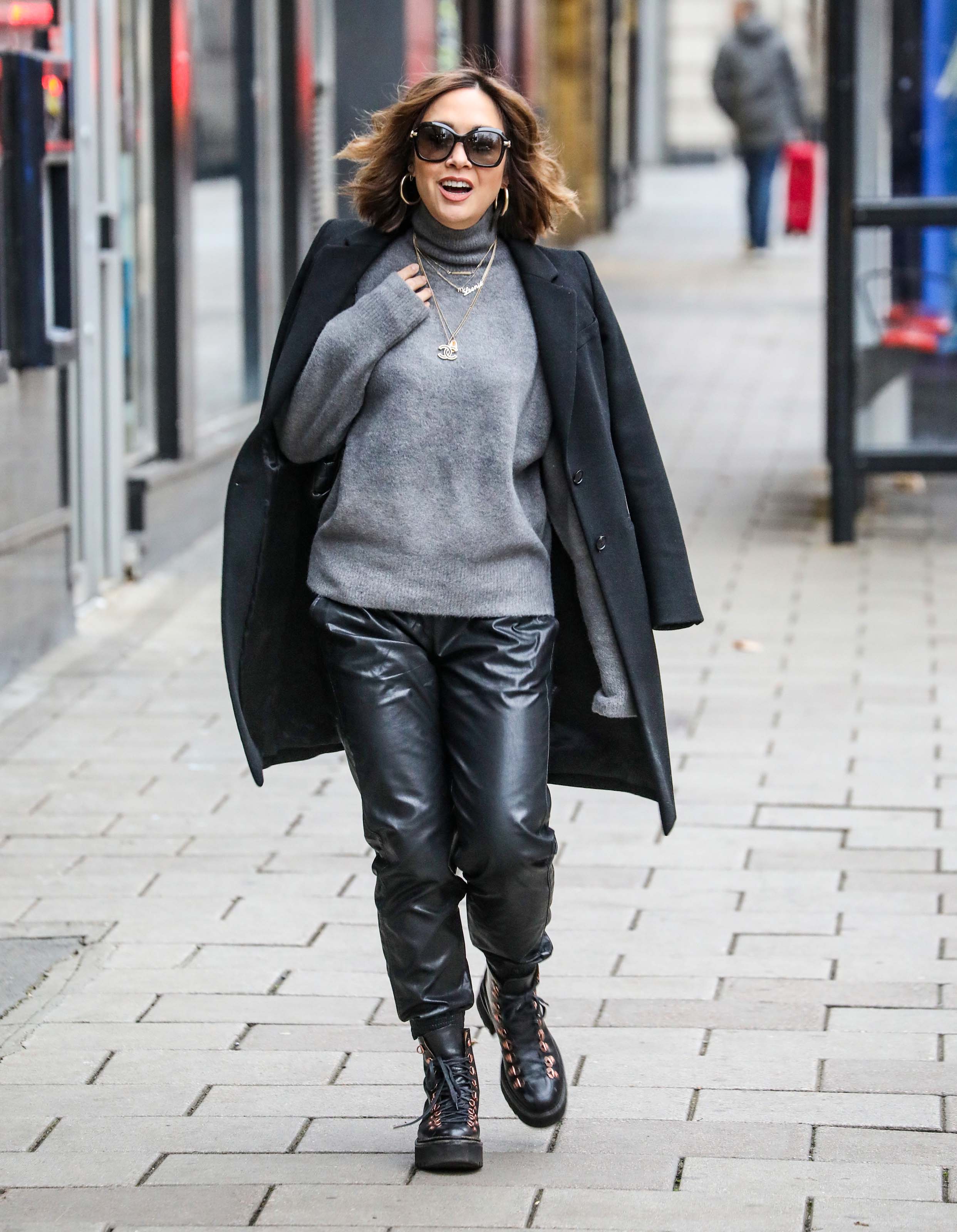 Myleene Klass seen at Global Radio Studios in London