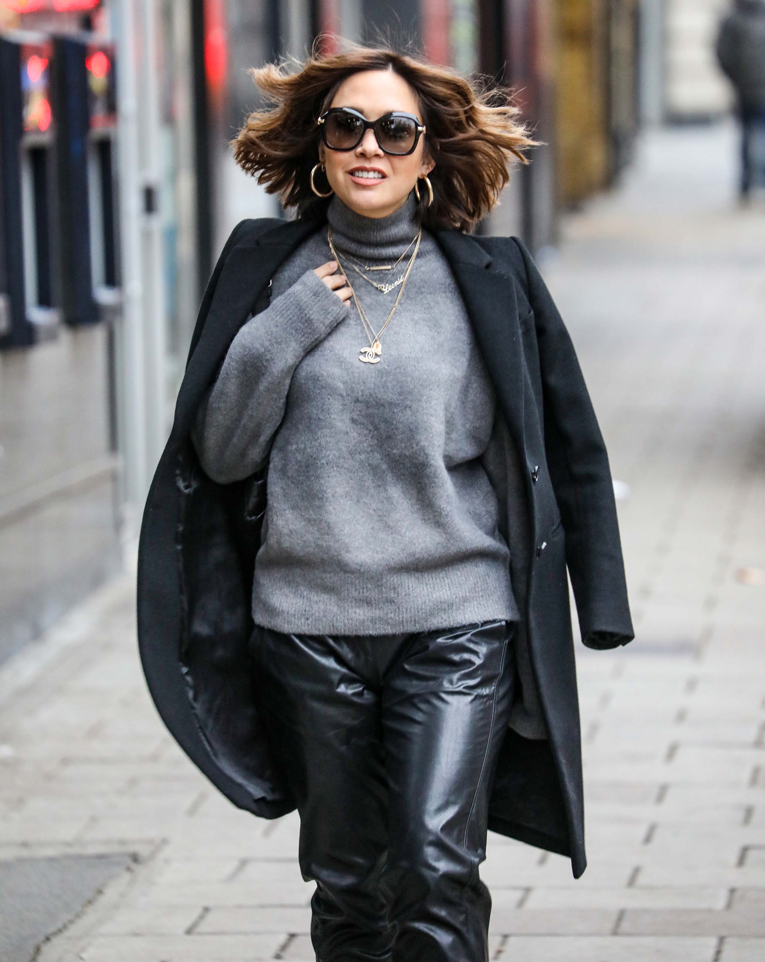 Myleene Klass seen at Global Radio Studios in London