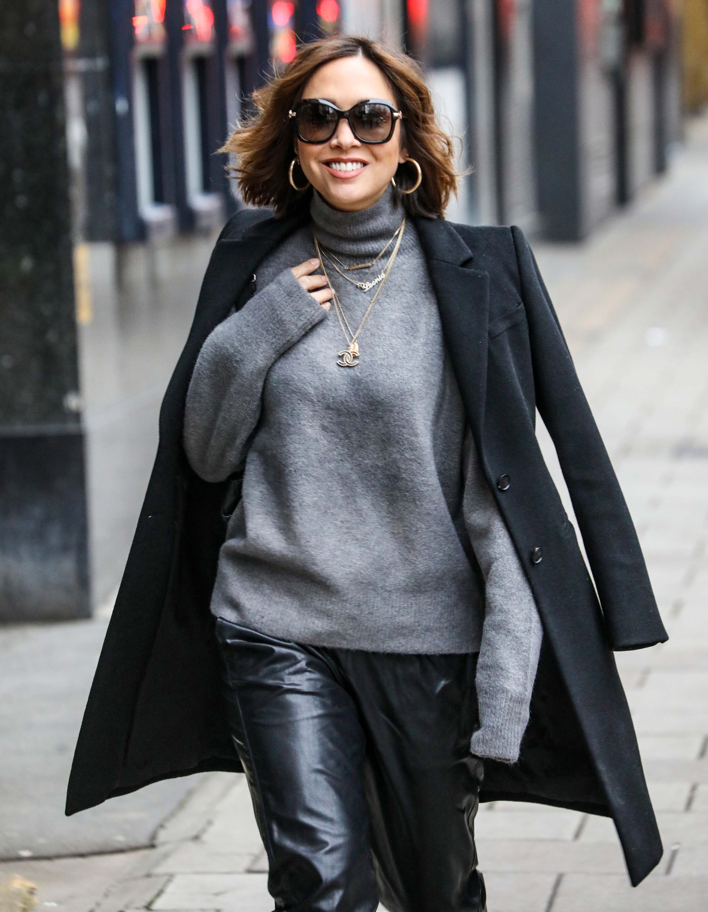 Myleene Klass seen at Global Radio Studios in London