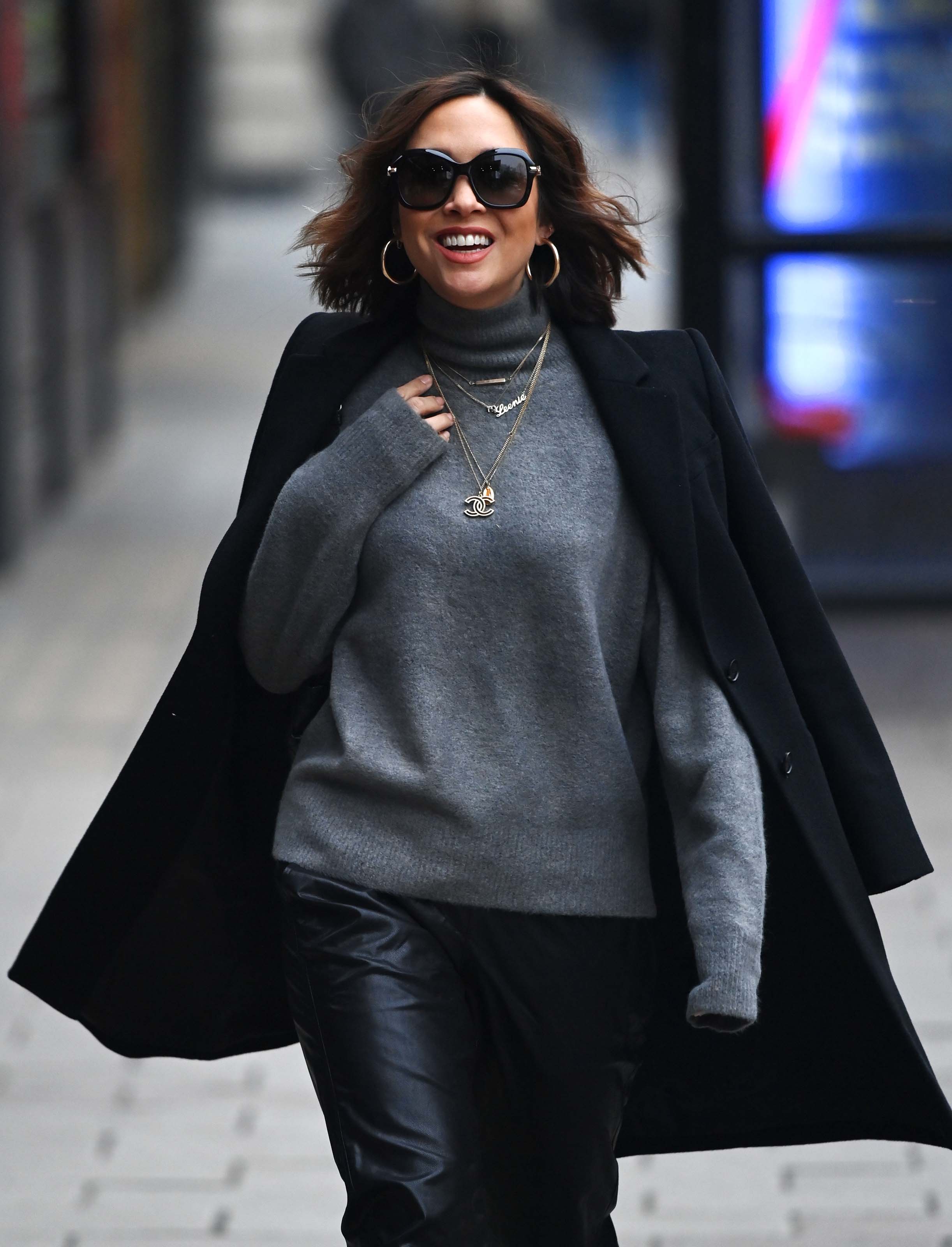 Myleene Klass seen at Global Radio Studios in London