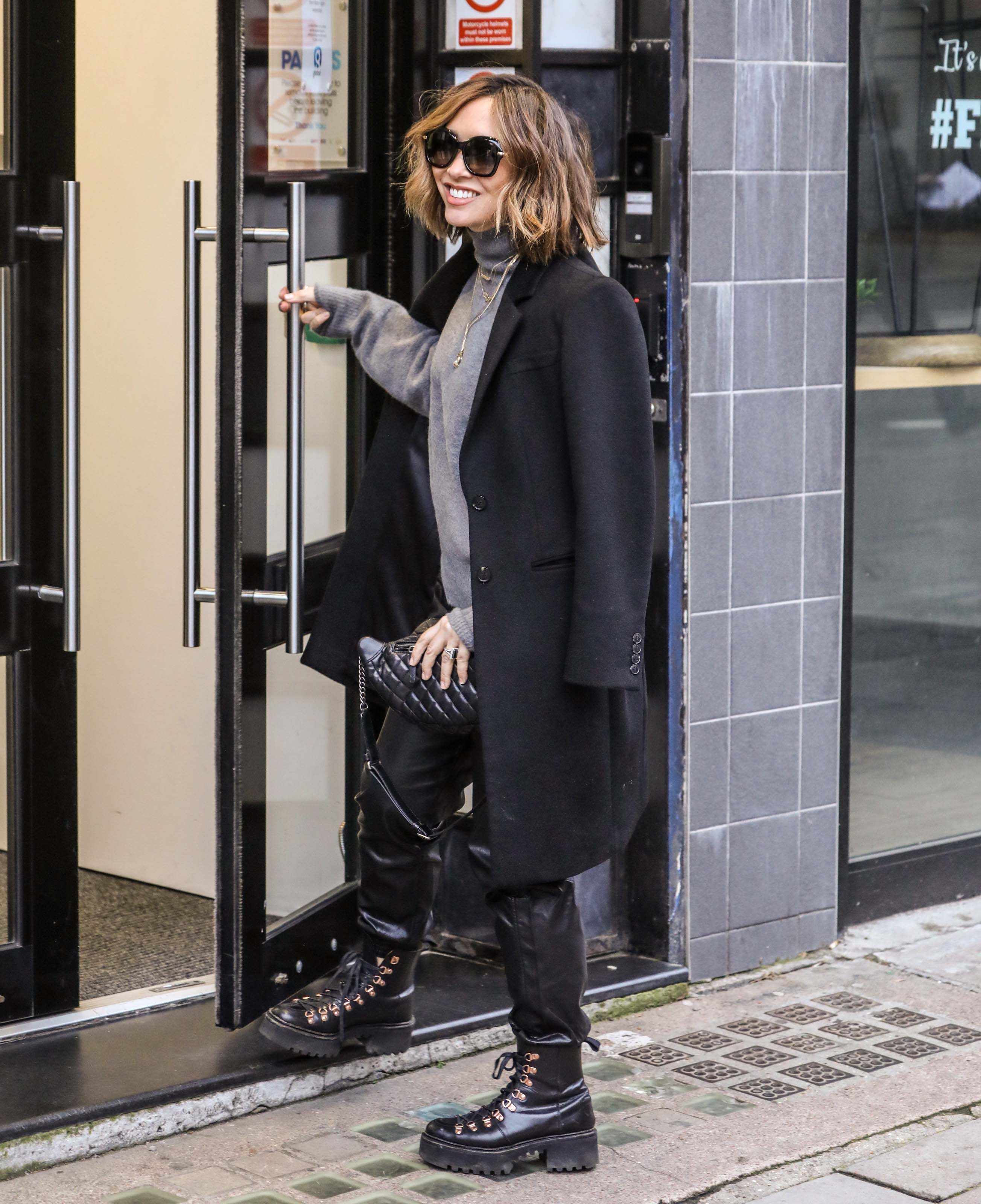 Myleene Klass seen at Global Radio Studios in London