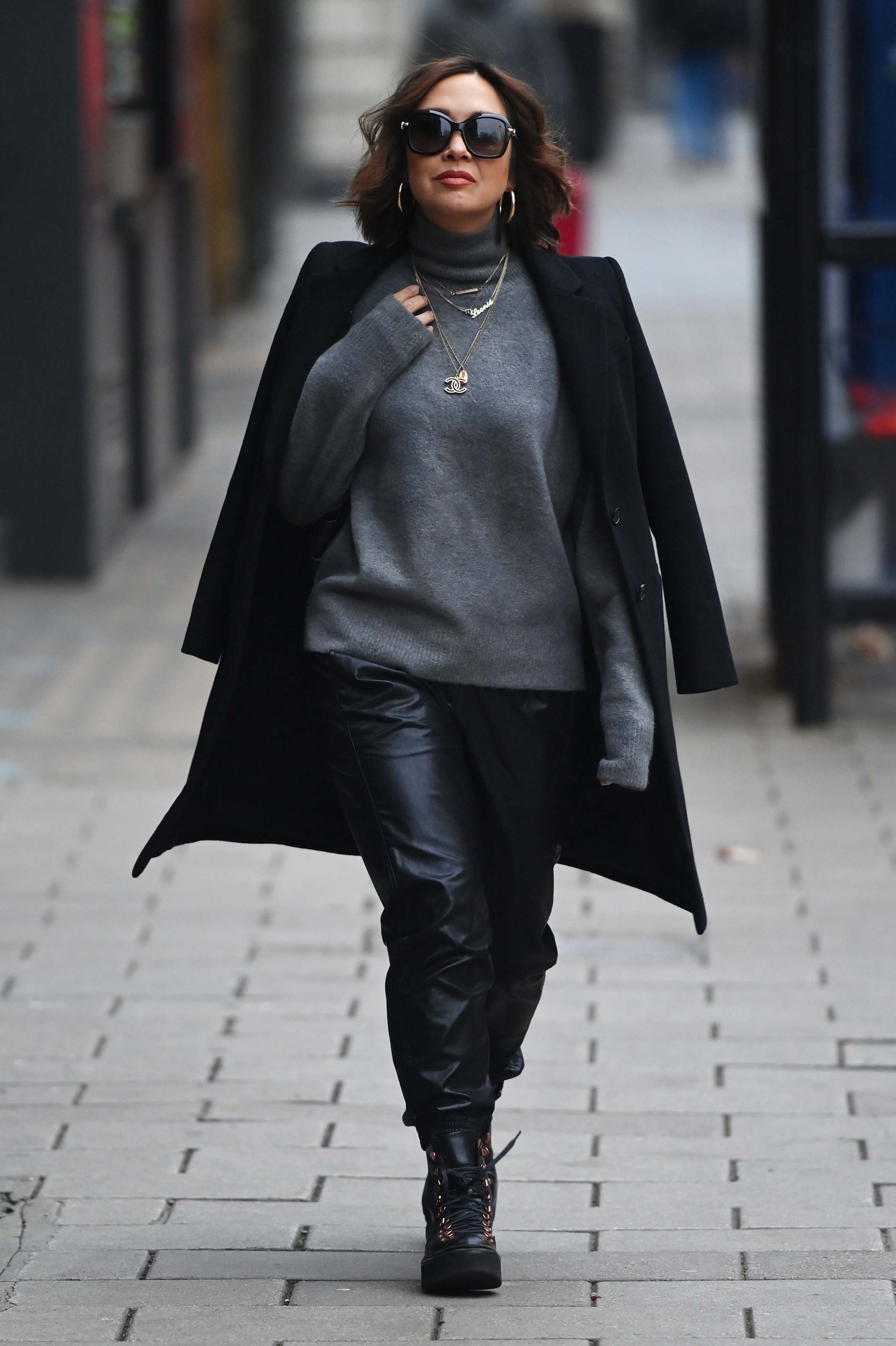 Myleene Klass seen at Global Radio Studios in London