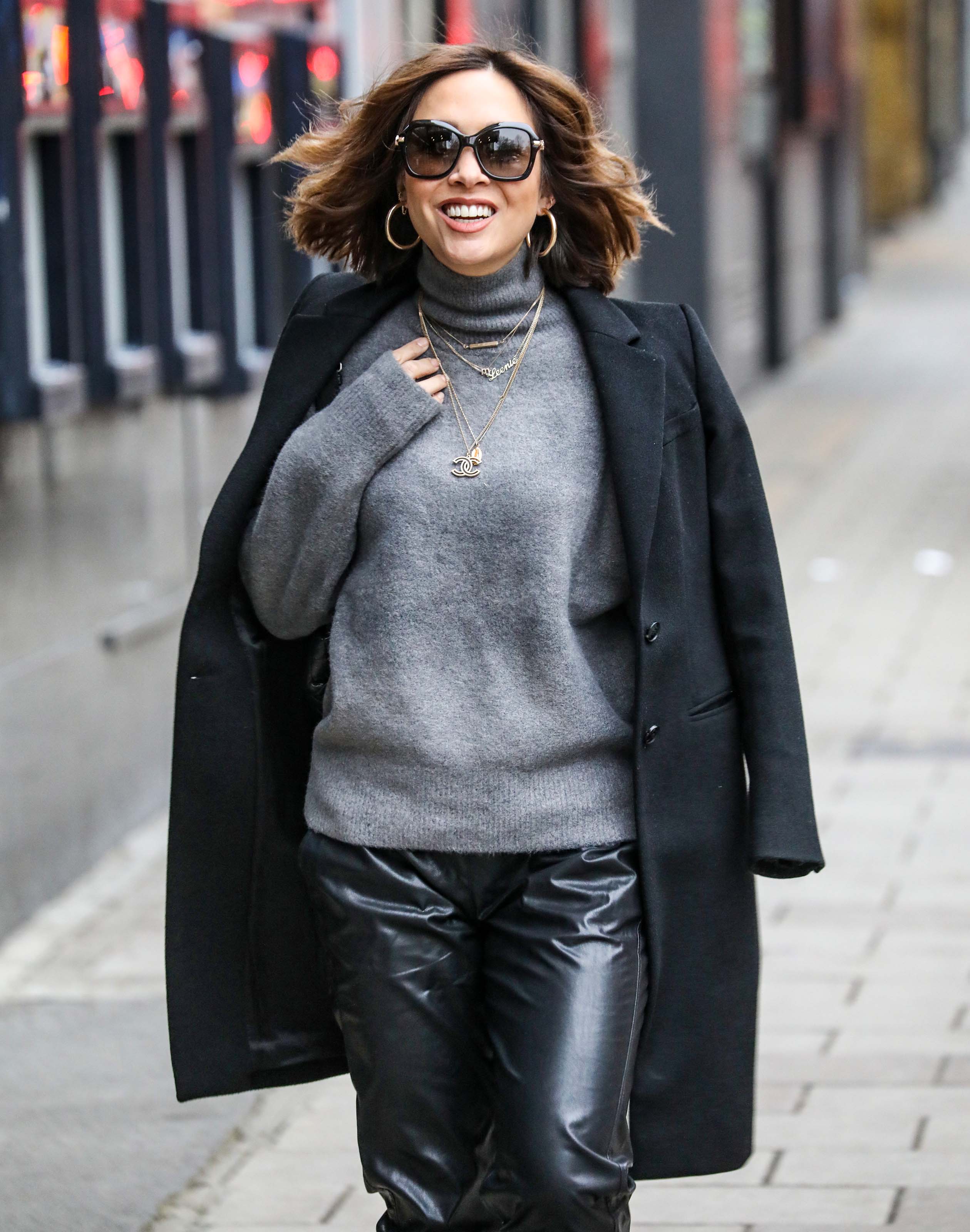 Myleene Klass seen at Global Radio Studios in London