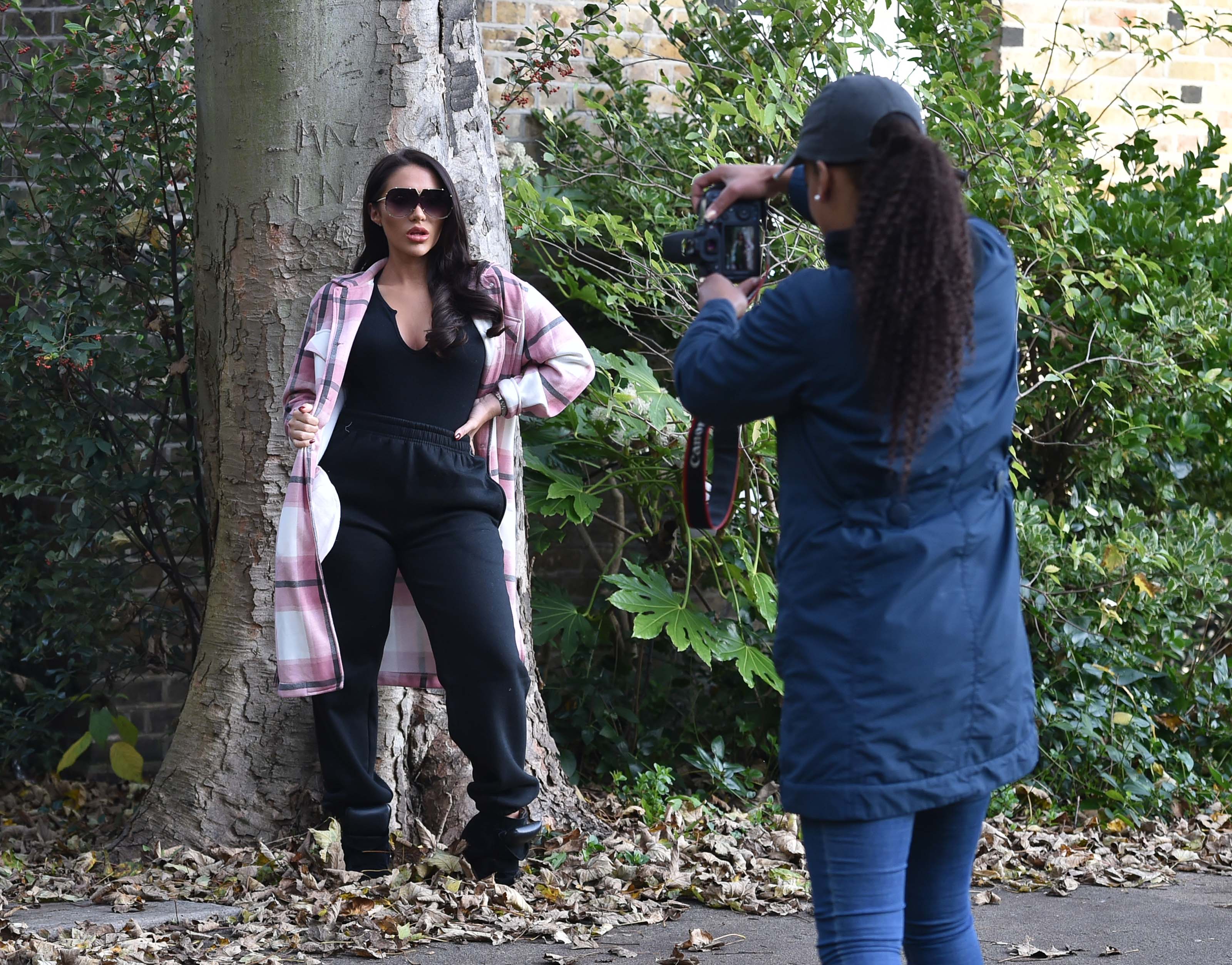 Chloe Brockett doing a photoshoot for the hella shop clothing brand in Brentwood, Essex