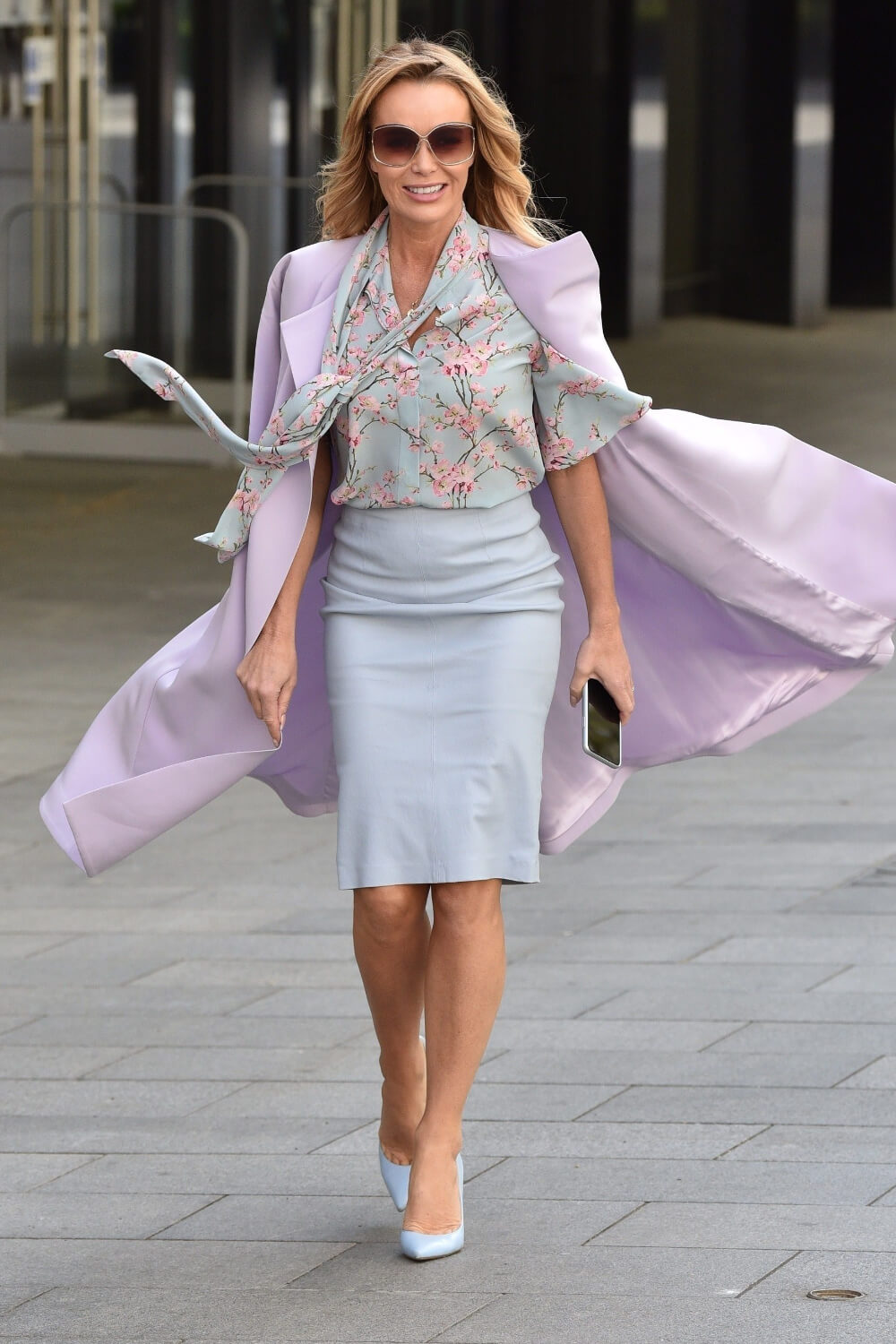 Amanda Holden seen leaving the Global studios after the Heart radio Breakfast show