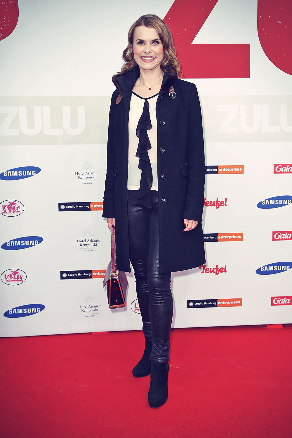 Andrea Luetke attends the German premiere of the film Zulu