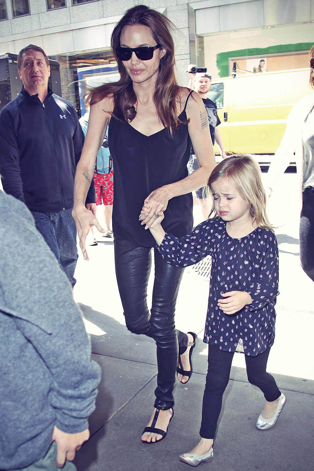 Angelina Jolie and her children at FAO Schwarz toy store