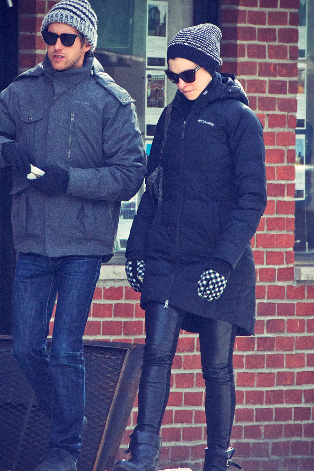 Anne Hathaway wraps up for brunch and shopping in Brooklyn