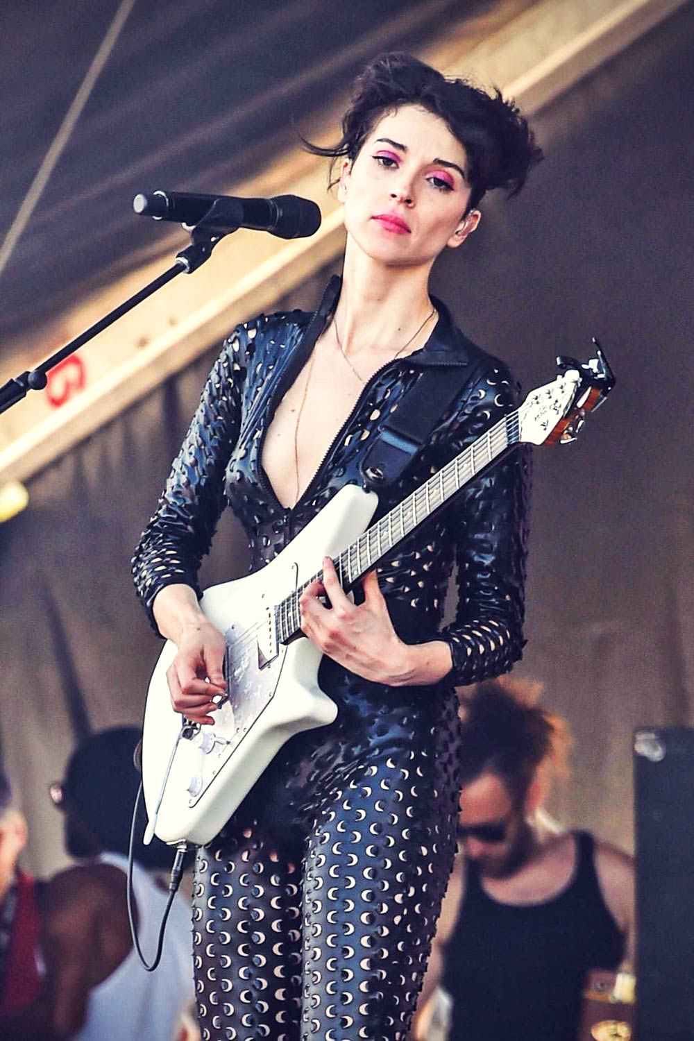 Annie Clark performing at the Osheaga Music and Arts Festival