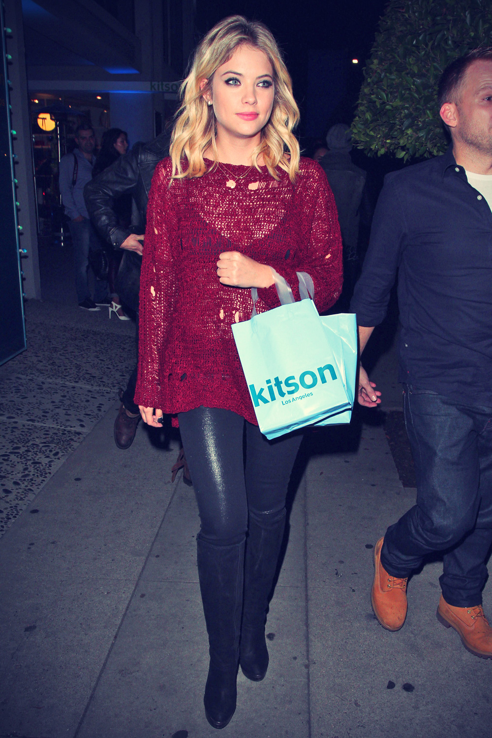 Ashley Benson leaving an event at Kitson