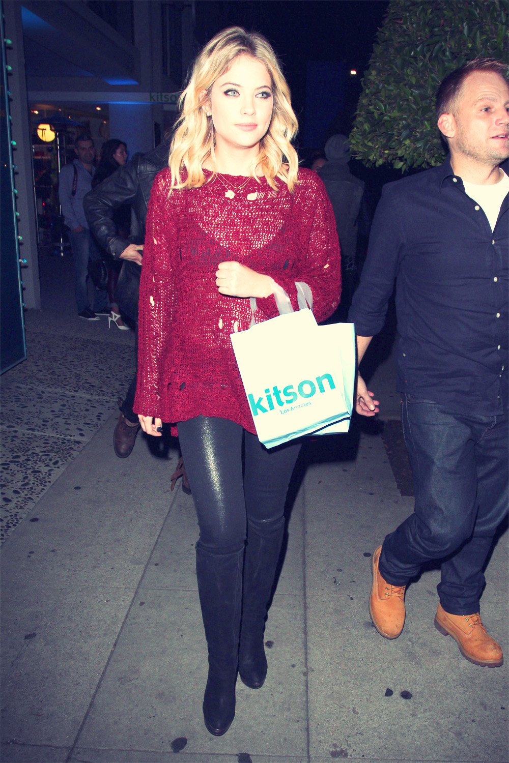 Ashley Benson leaving an event at Kitson