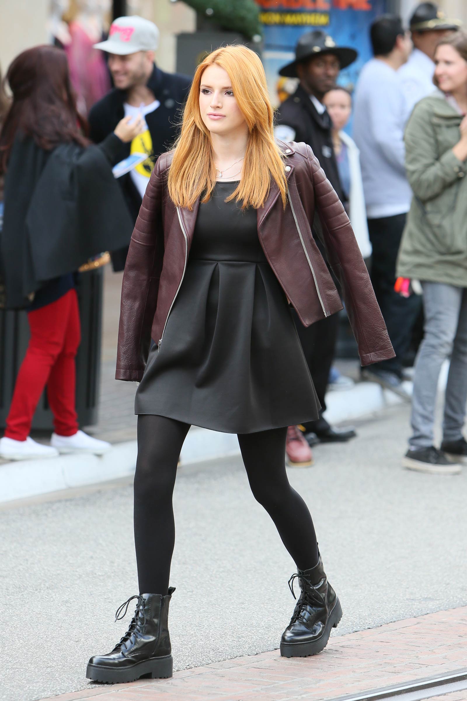 Bella Thorne Filming a Christmas Special