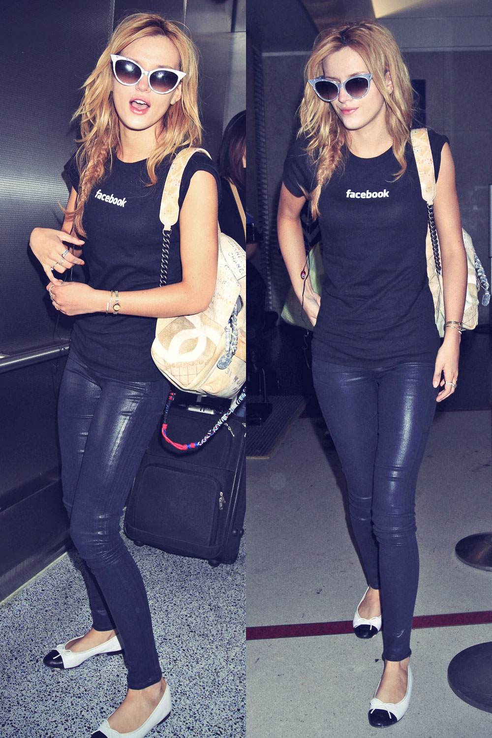 Bella Thorne making her way through LAX Airport