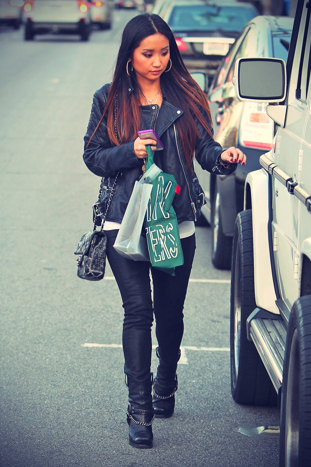 Brenda Song Shopping in Los Angeles