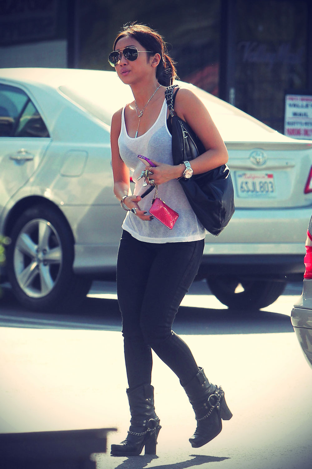 Brenda Song out and about shopping candids in LA. 