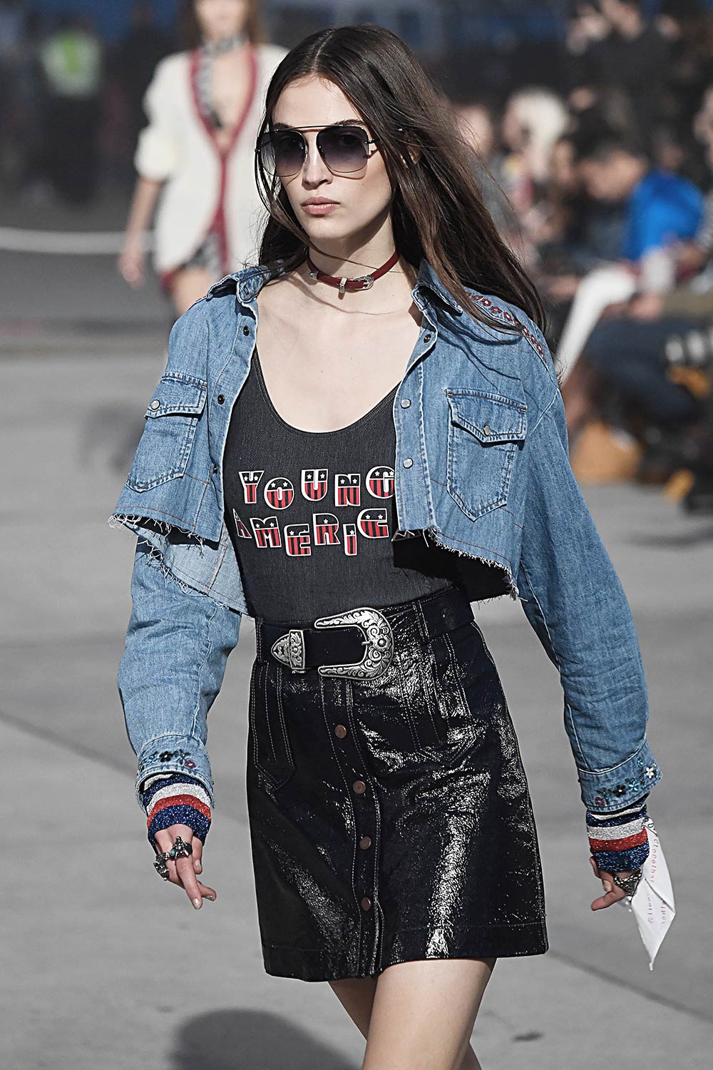 Camille Hurel walks the runway at the TommyLand Tommy Hilfiger Spring 2017 Fashion Show