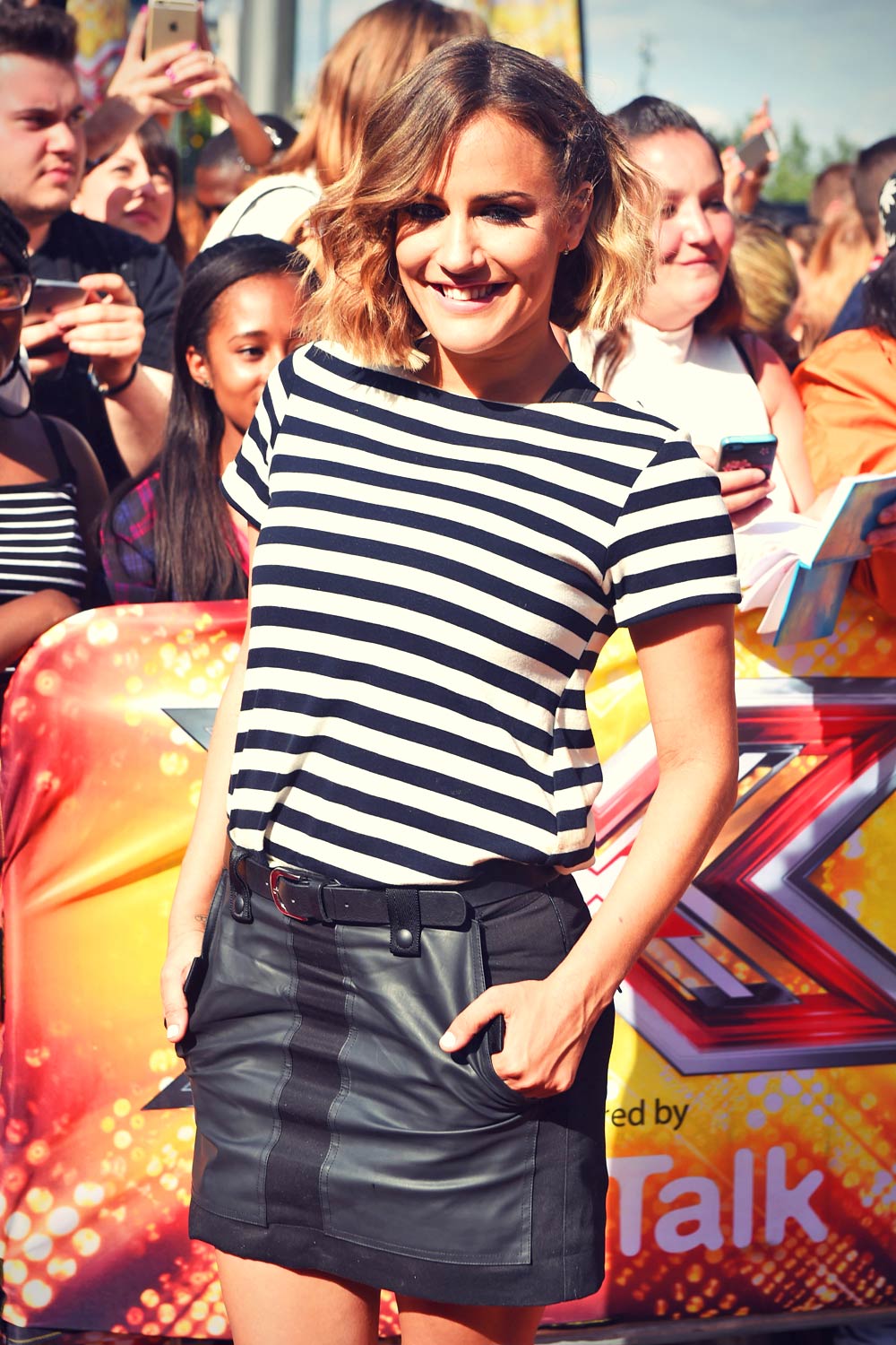 Caroline Flack attends X Factor auditions