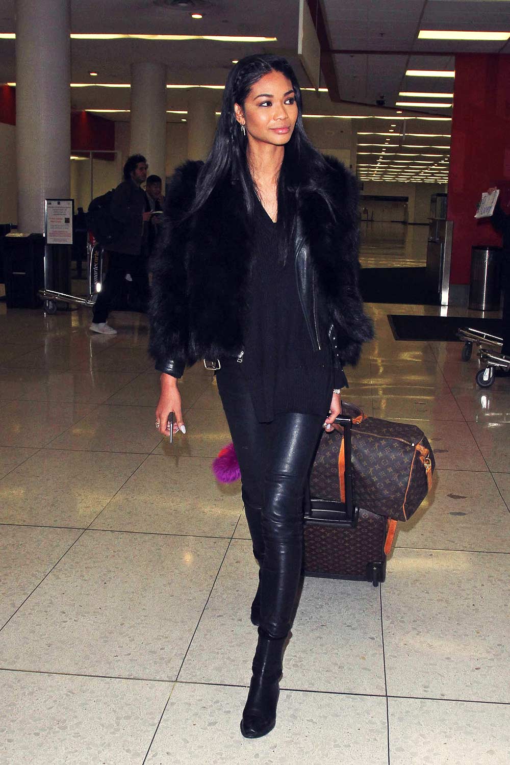 Chanel Iman at Los Angeles International Airport