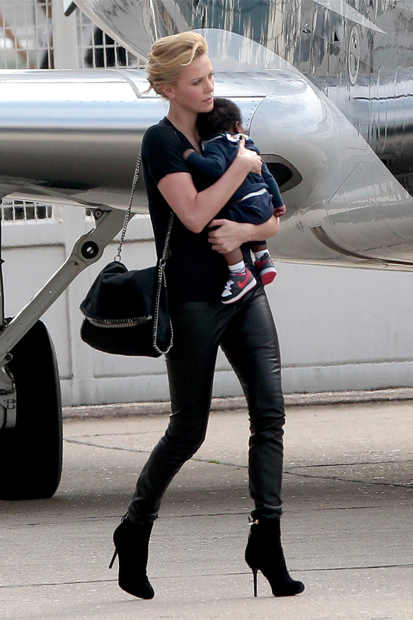 Charlize Theron at Le Bourget Airport