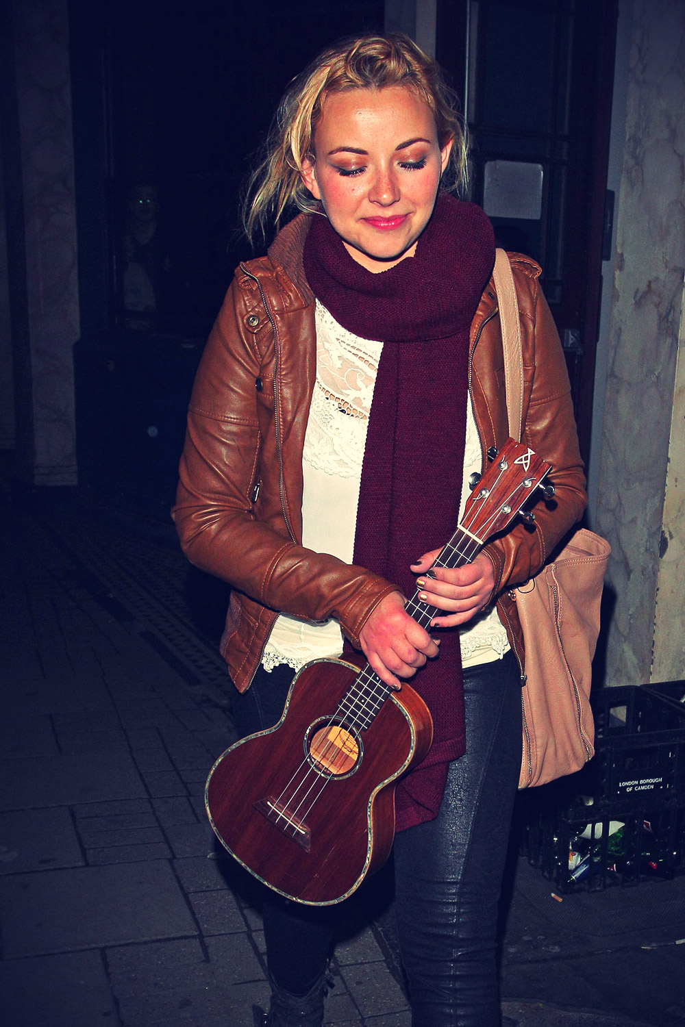 Charlotte Church and her boyfriend leaving the Water Rats Pub