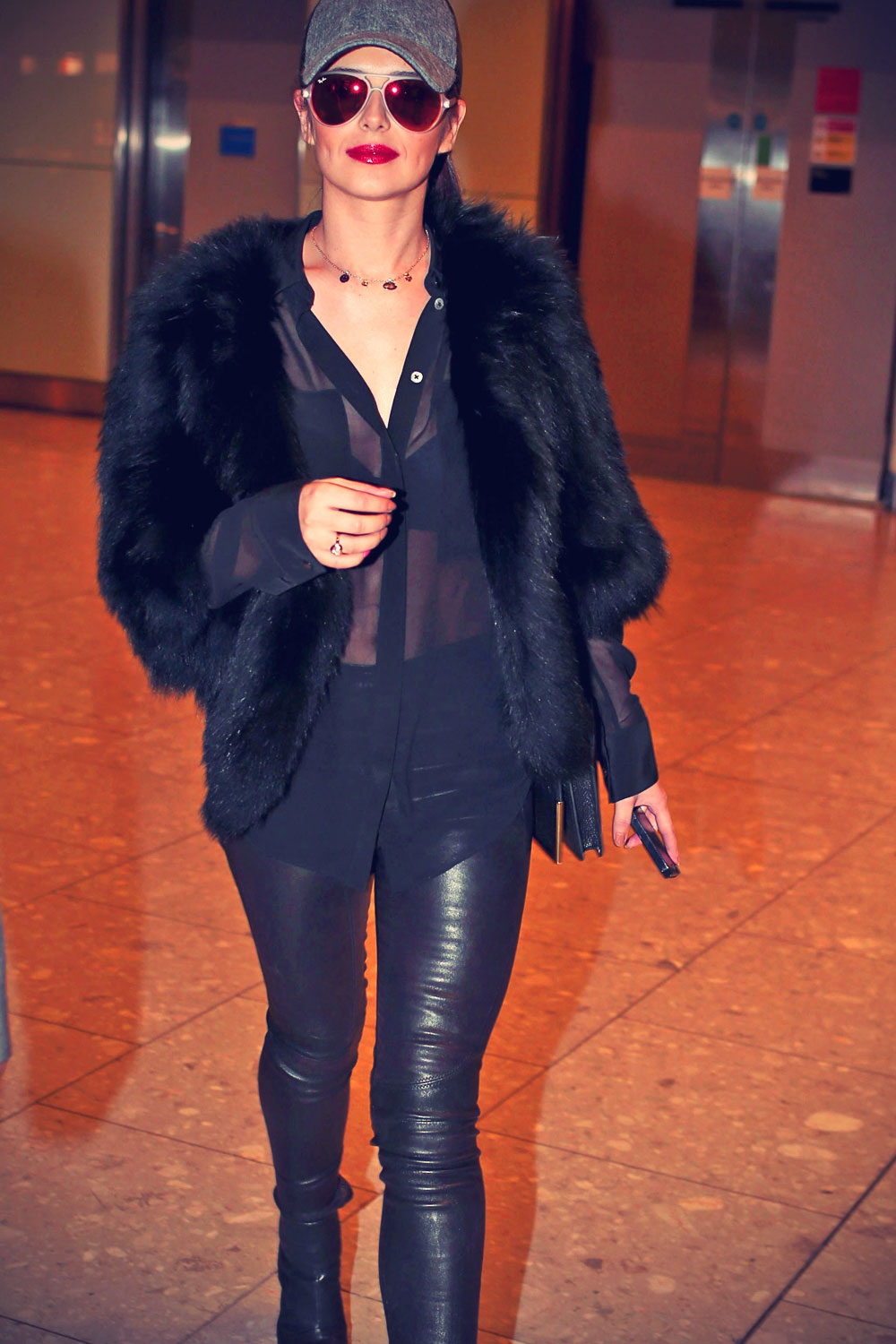 Cheryl Cole at Heathrow Airport in London