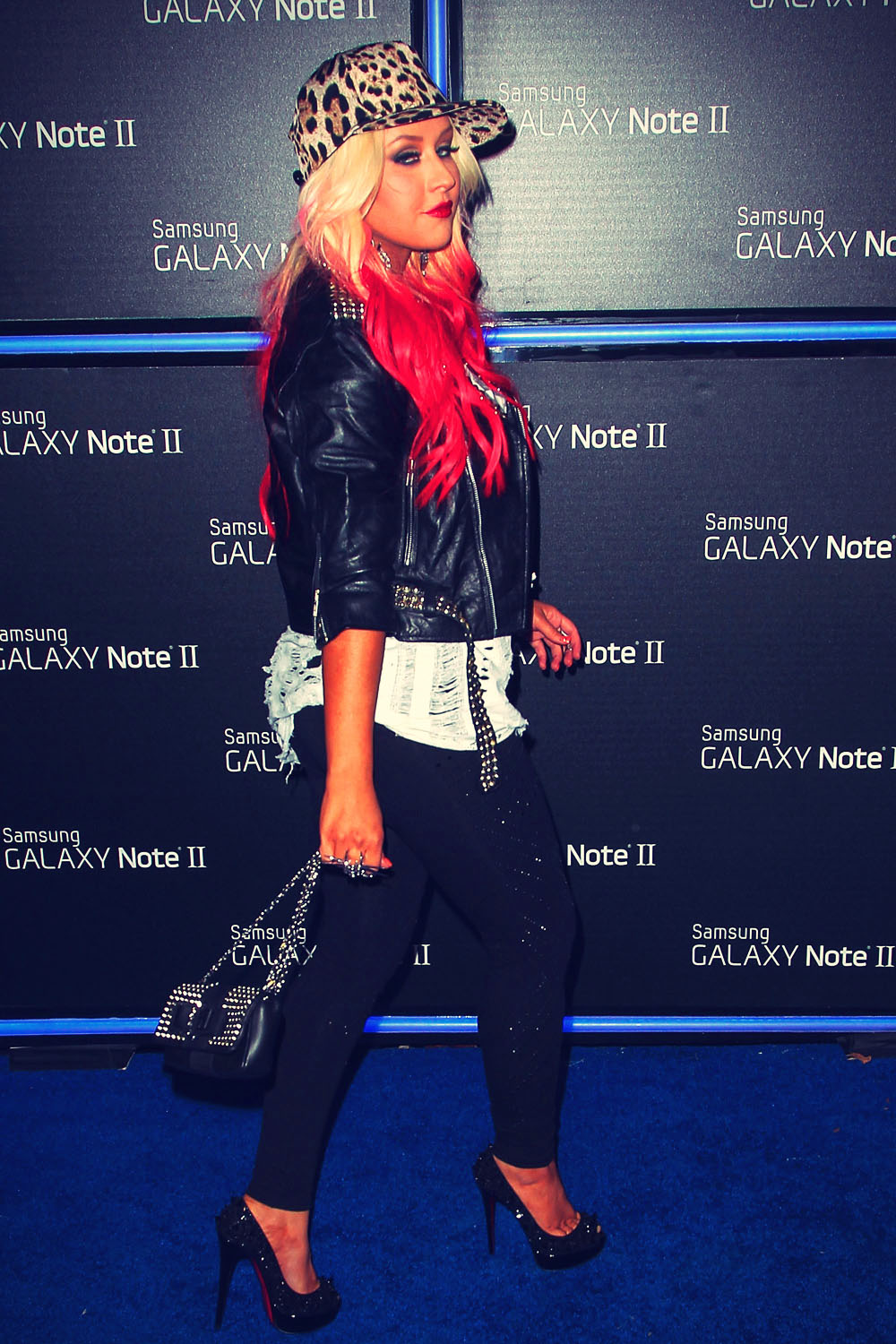 Christina Aguilera at Samsung Galaxy Note II launch party