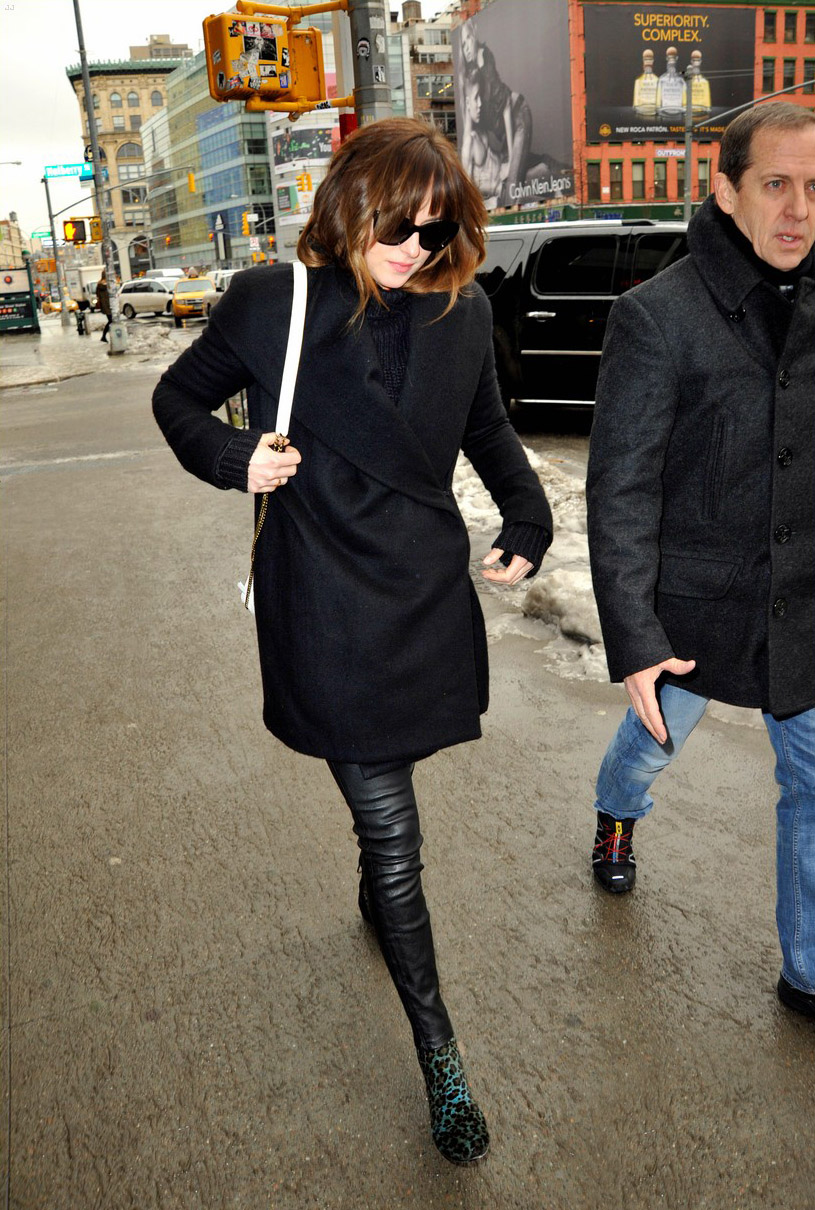 Dakota Johnson was seen walking around Manhattan