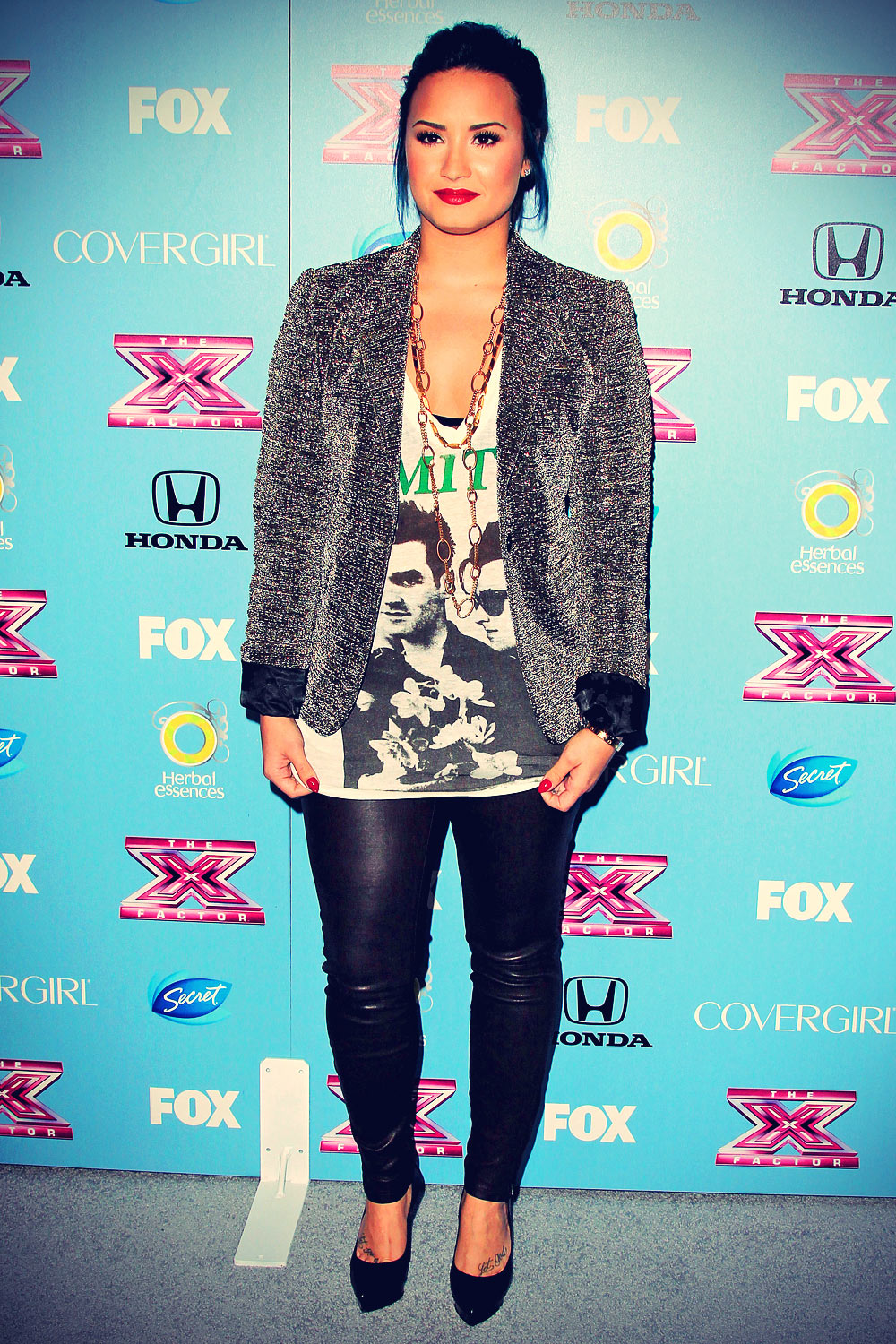 Demi Lovato at X Factor Top 12 Party