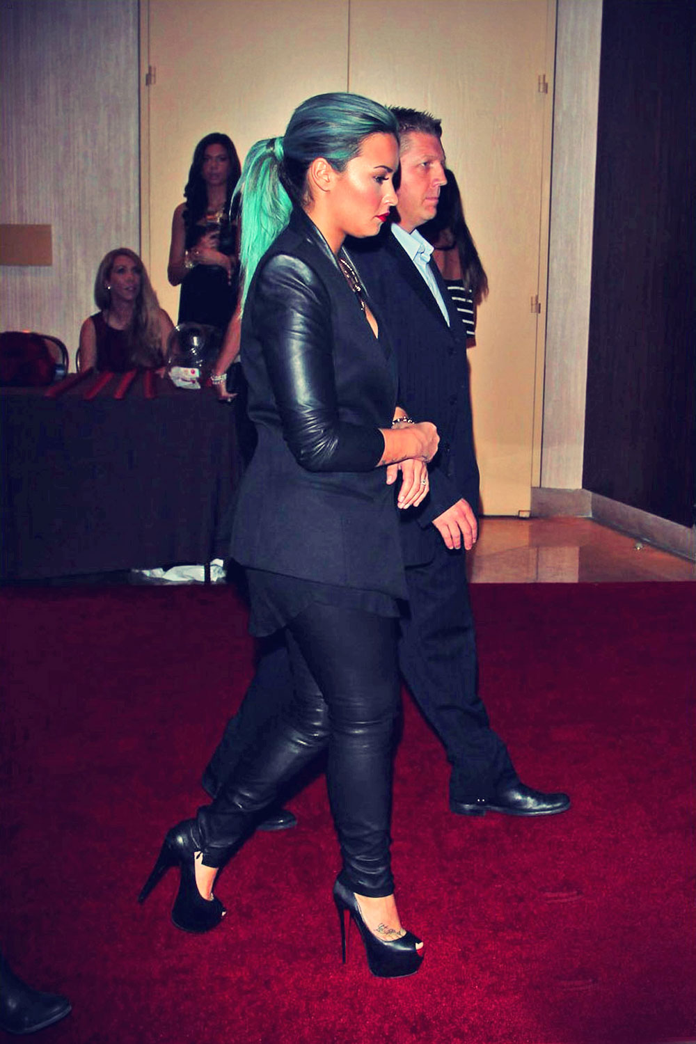 Demi Lovato attends the Redlight Traffic App Launch