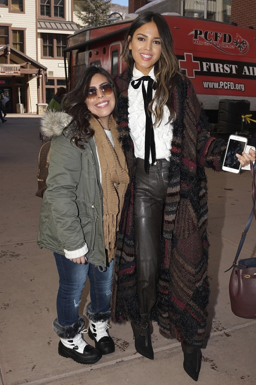 Eiza Gonzalez meets the fans while out on Main Street