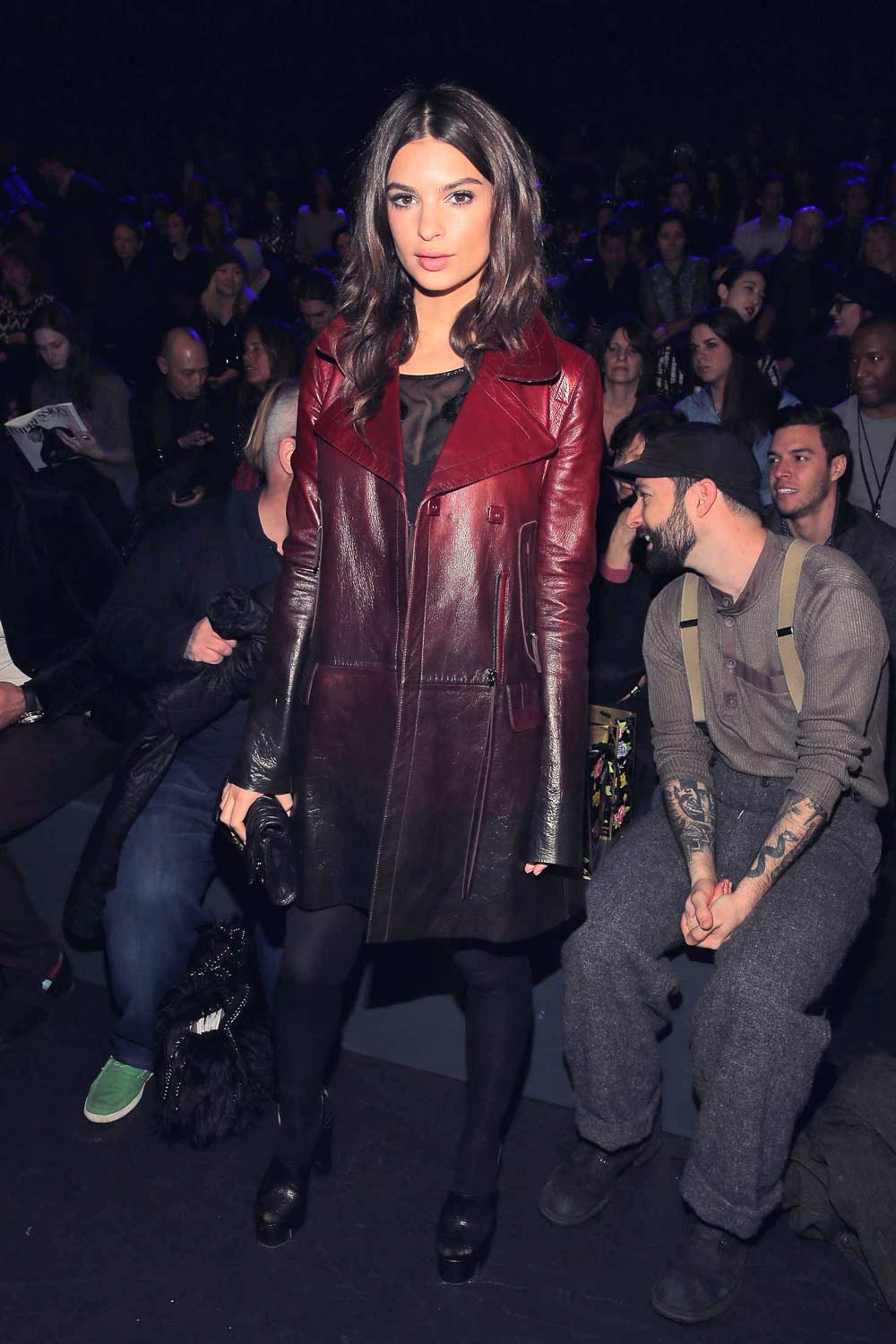 Emily Ratajkowski attends Anna Sui 2016 Fashion Show