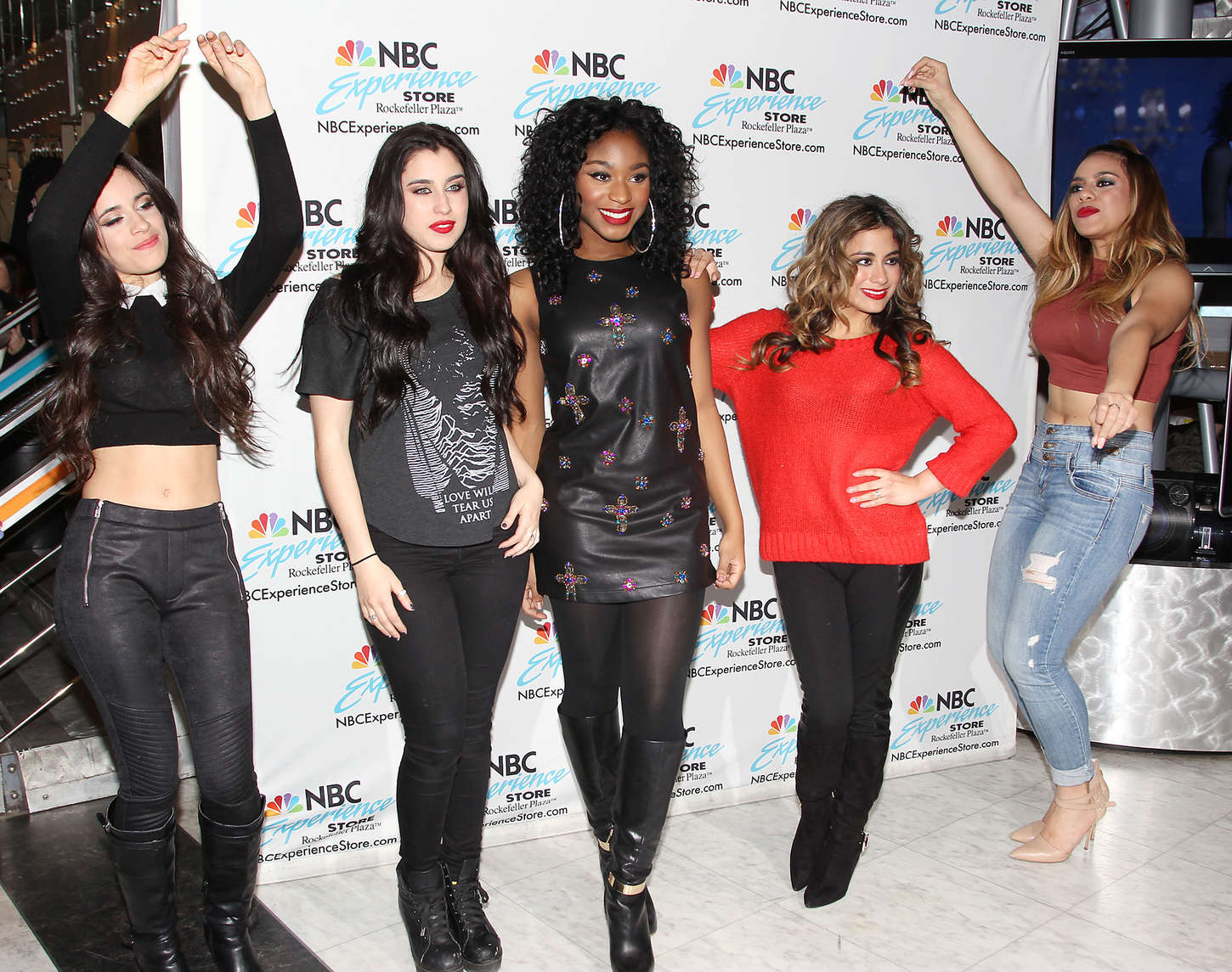 Fifth Harmony at the NBC Experience Store to promote and sign their new CD