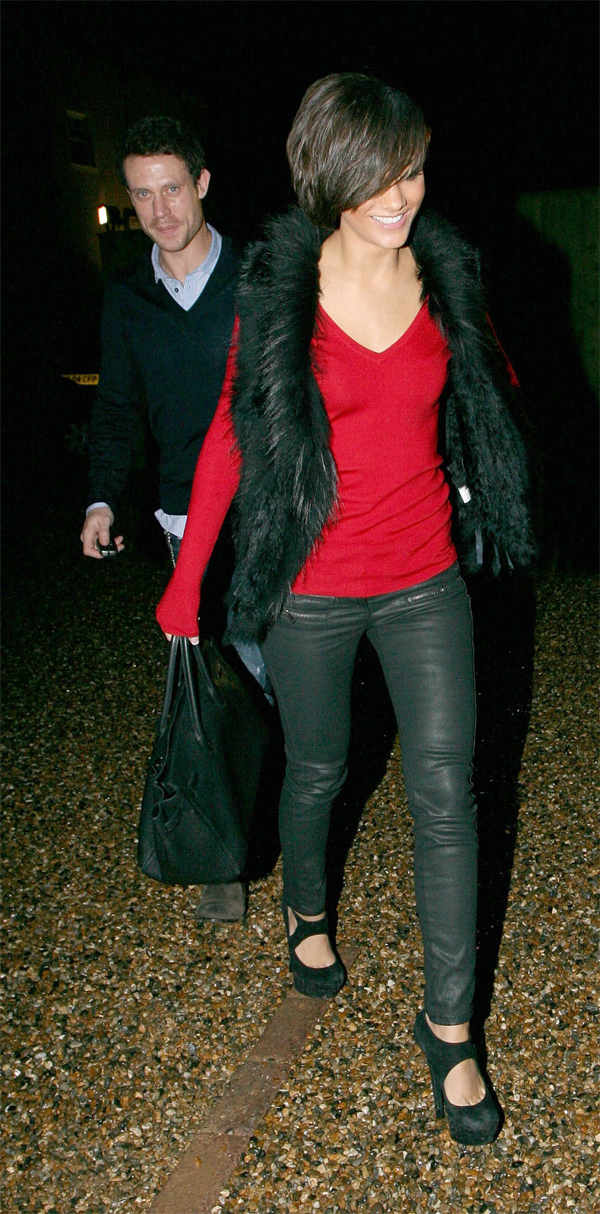 Frankie Sandford out for dinner with Wayne Bridge in Essex