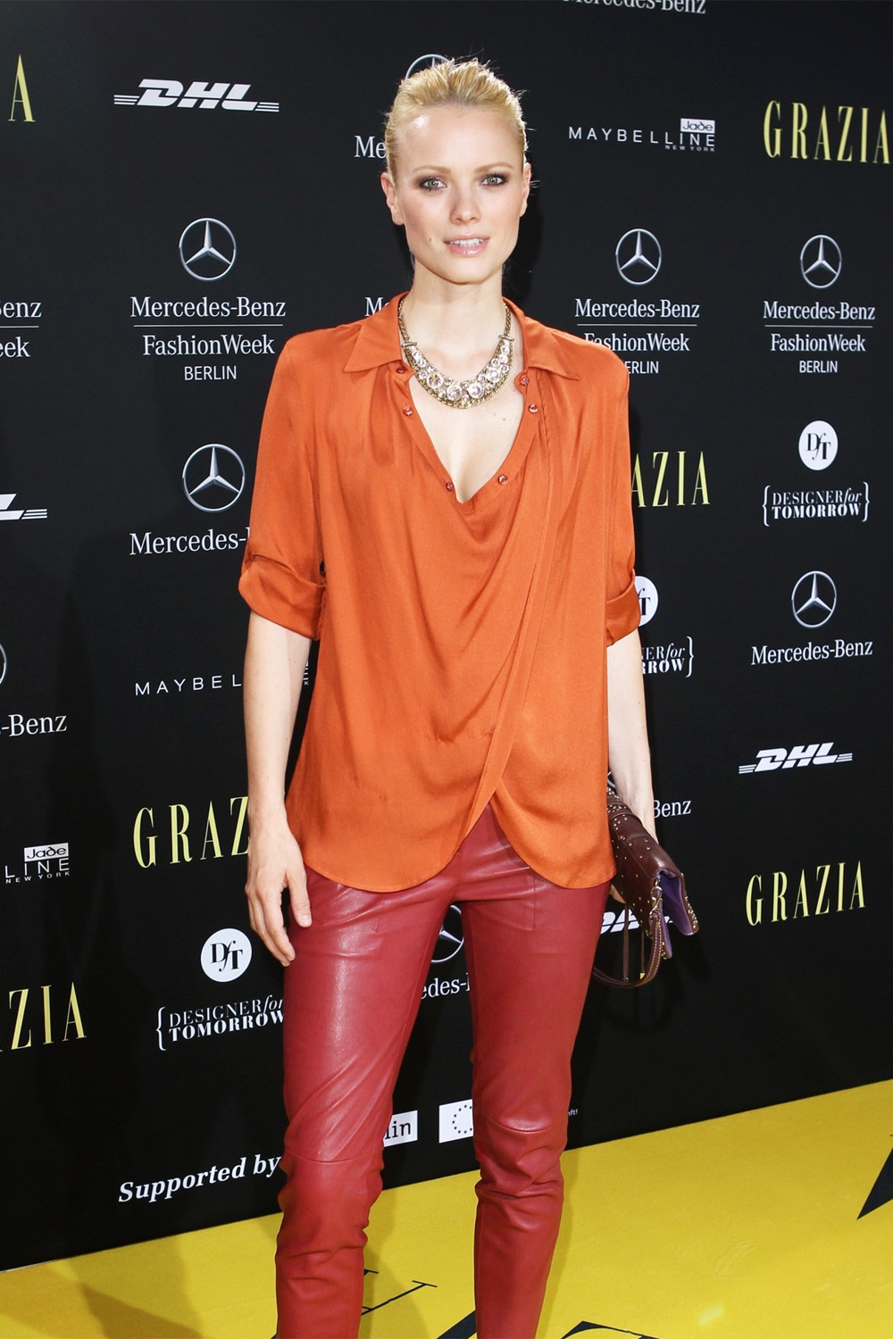 Franziska Knuppe at Mercedes-Benz Fashion Week