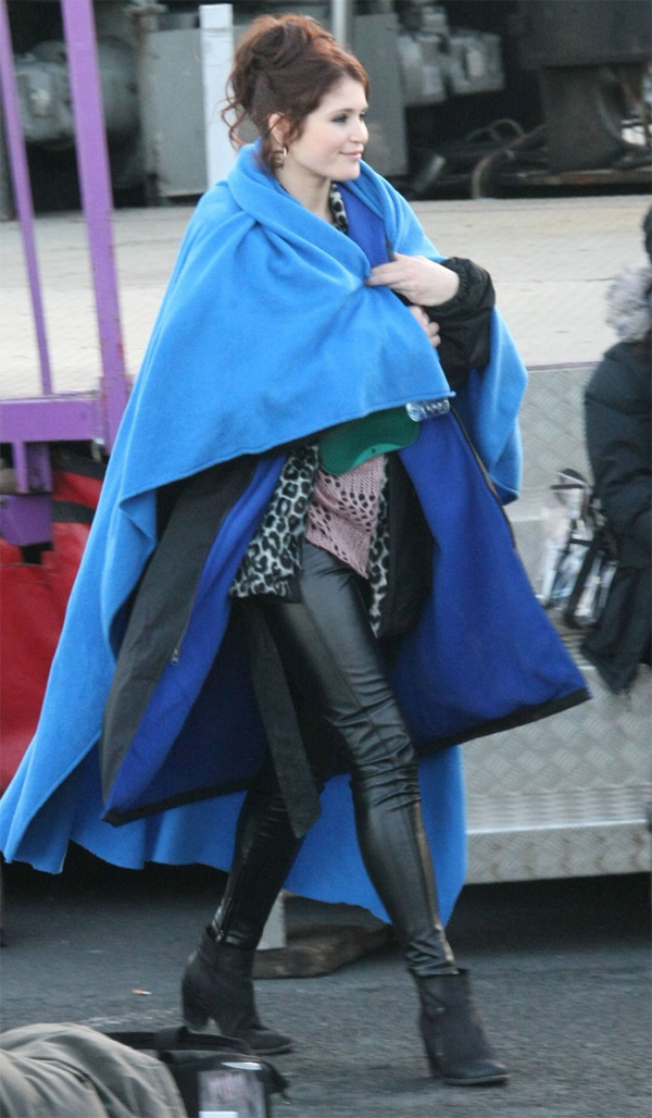 Gemma Arterton on The Set of Byzantium in Hastings, England