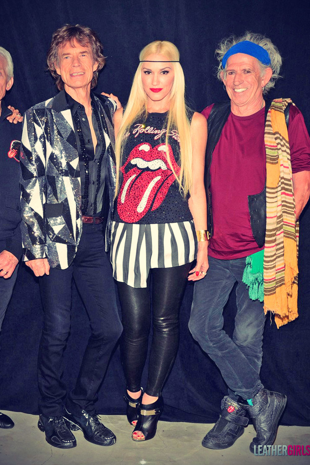 Gwen Stefani attending The Rolling Stones concert