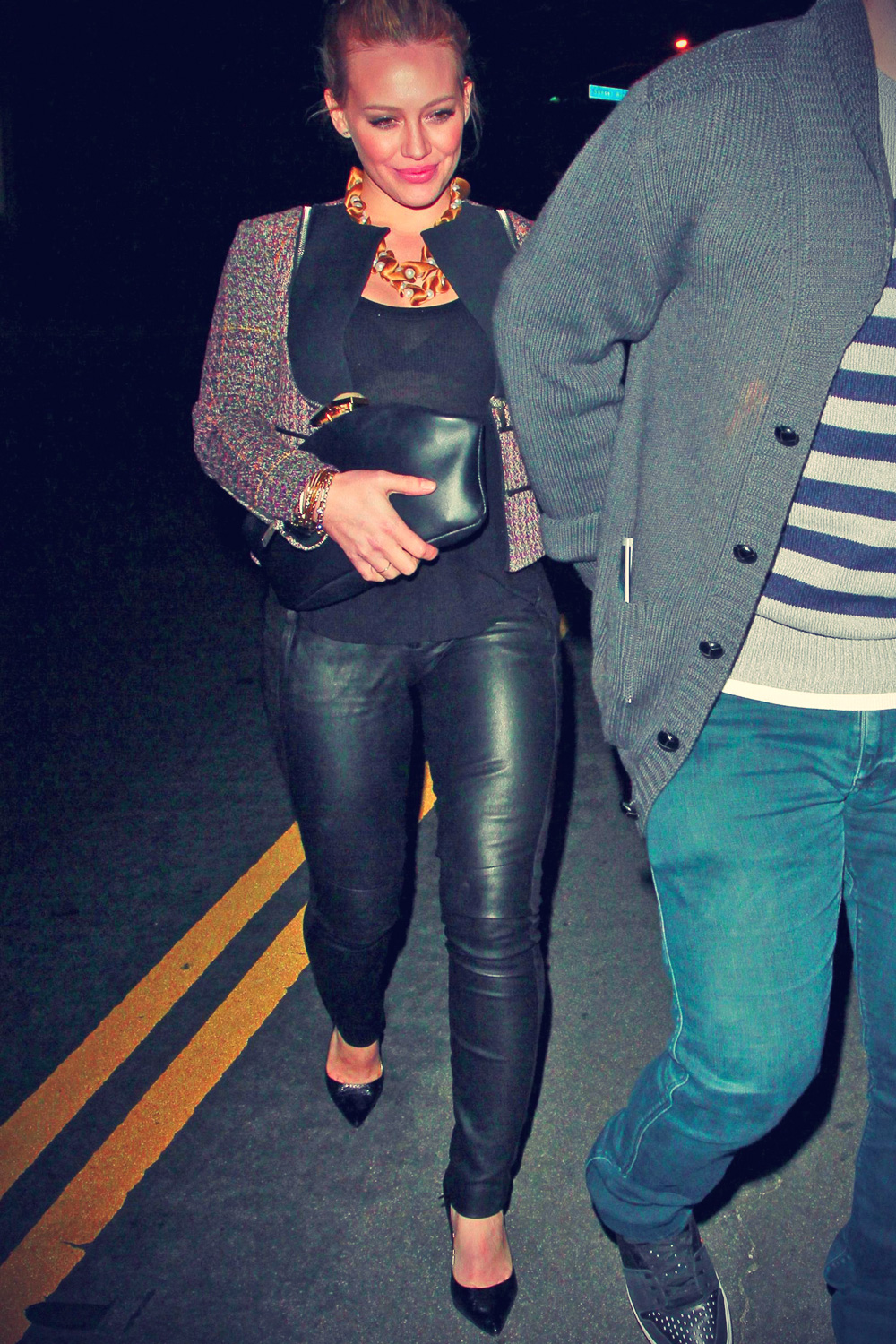Hilary Duff and Mike Comrie Having dinner in LA
