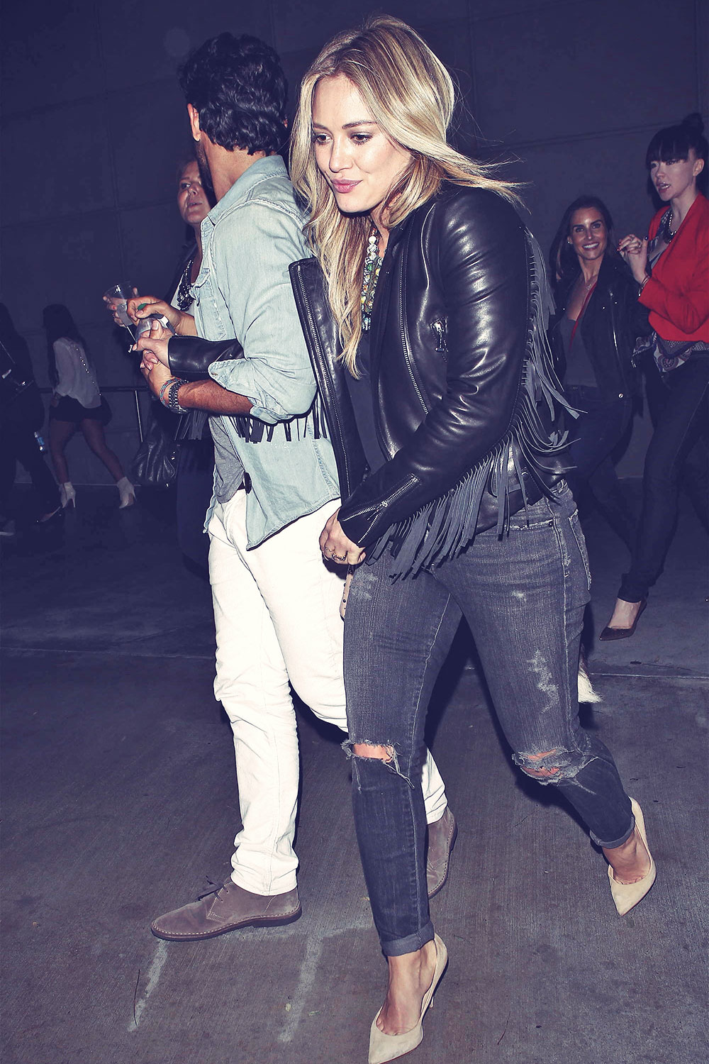 Hilary Duff at Staples Centre for a Miley Cyrus Concert