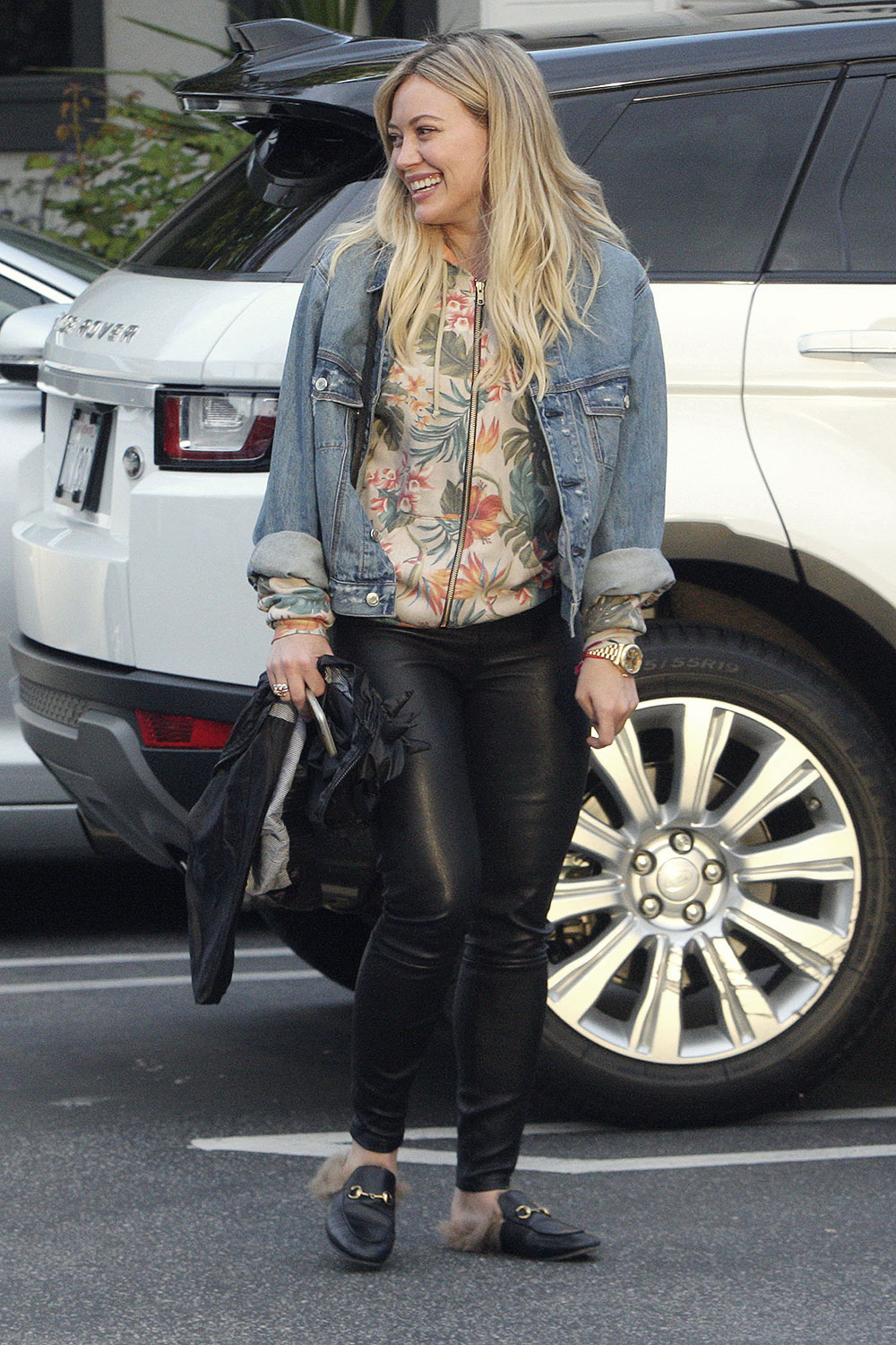 Hilary Duff leaving a Restaurant in Beverly Hills