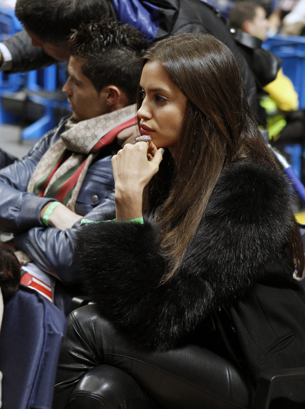 Irina Shayk at Real Madrid vs FC Barcelona Regal, ACB League Basketball