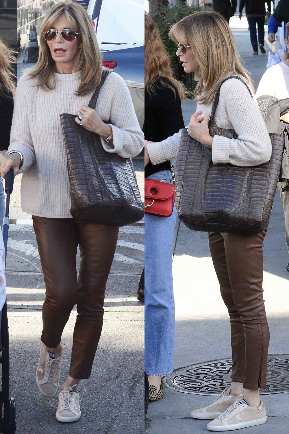 Jaclyn Smith seen shops in Beverly Hills - Leather Celebrities