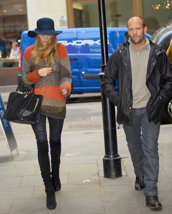 Rosie Huntington-Whiteley out and about together in London