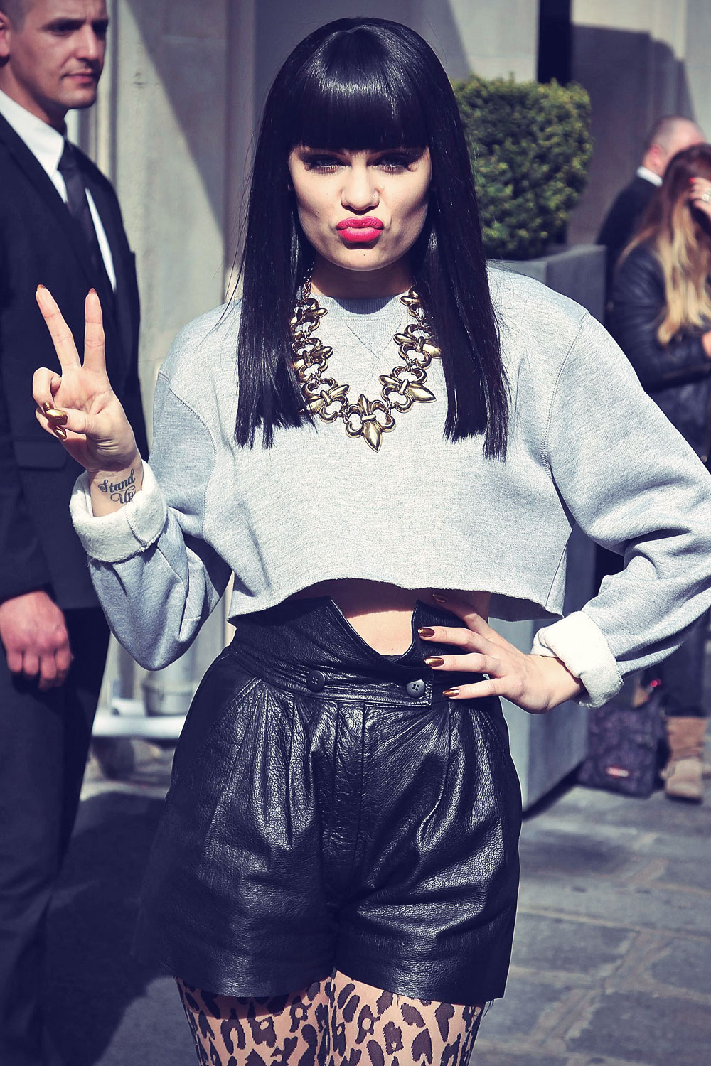 Jessie J leaving her Hotel in Paris