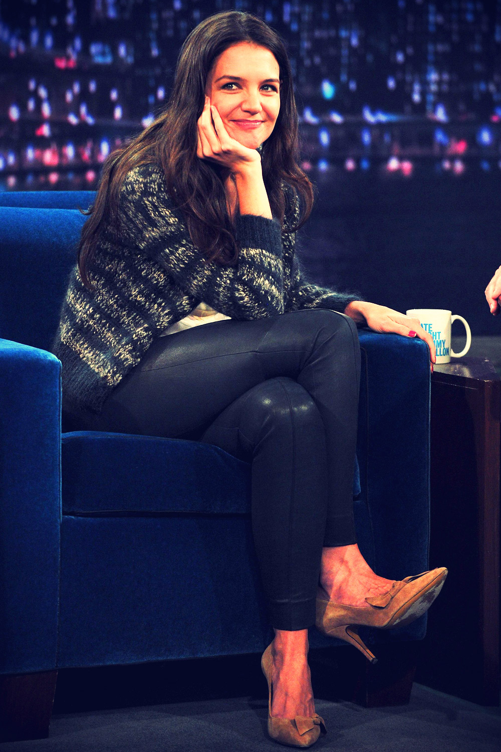 Katie Holmes at Late Night With Jimmy Fallon