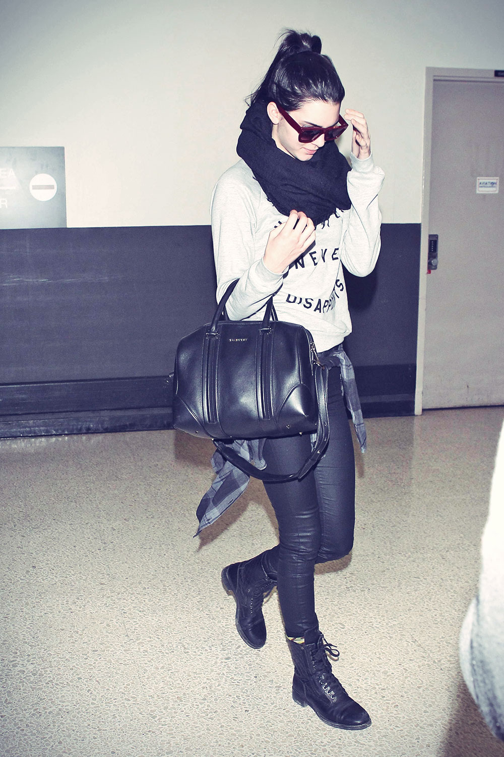 Kendall Jenner arriving at LAX