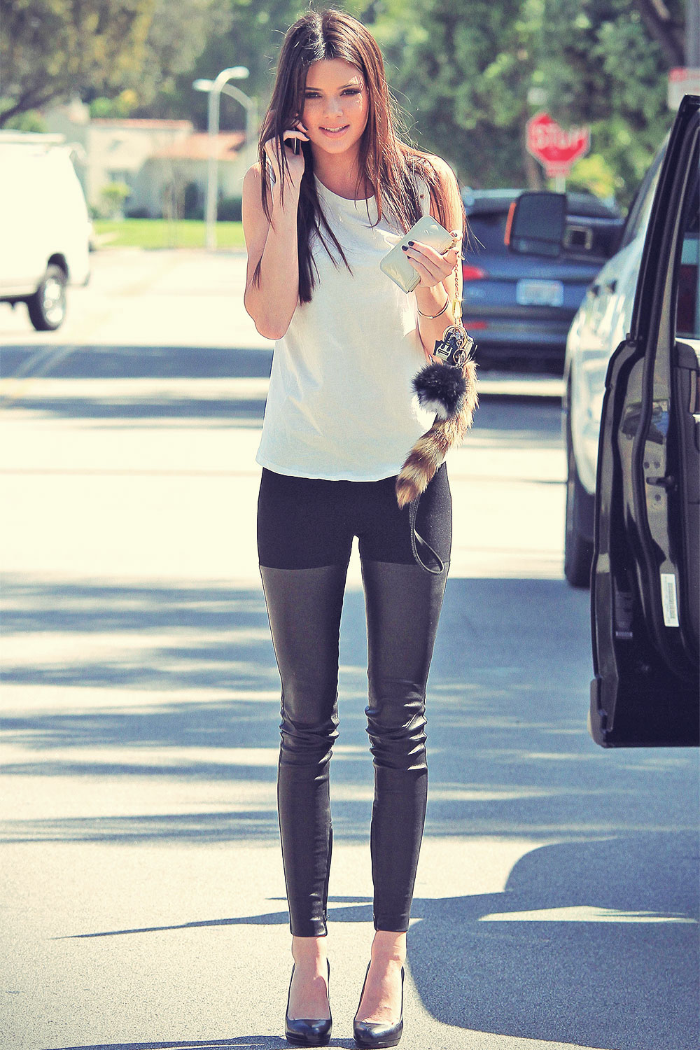 Kendall Jenner at a gas station in LA