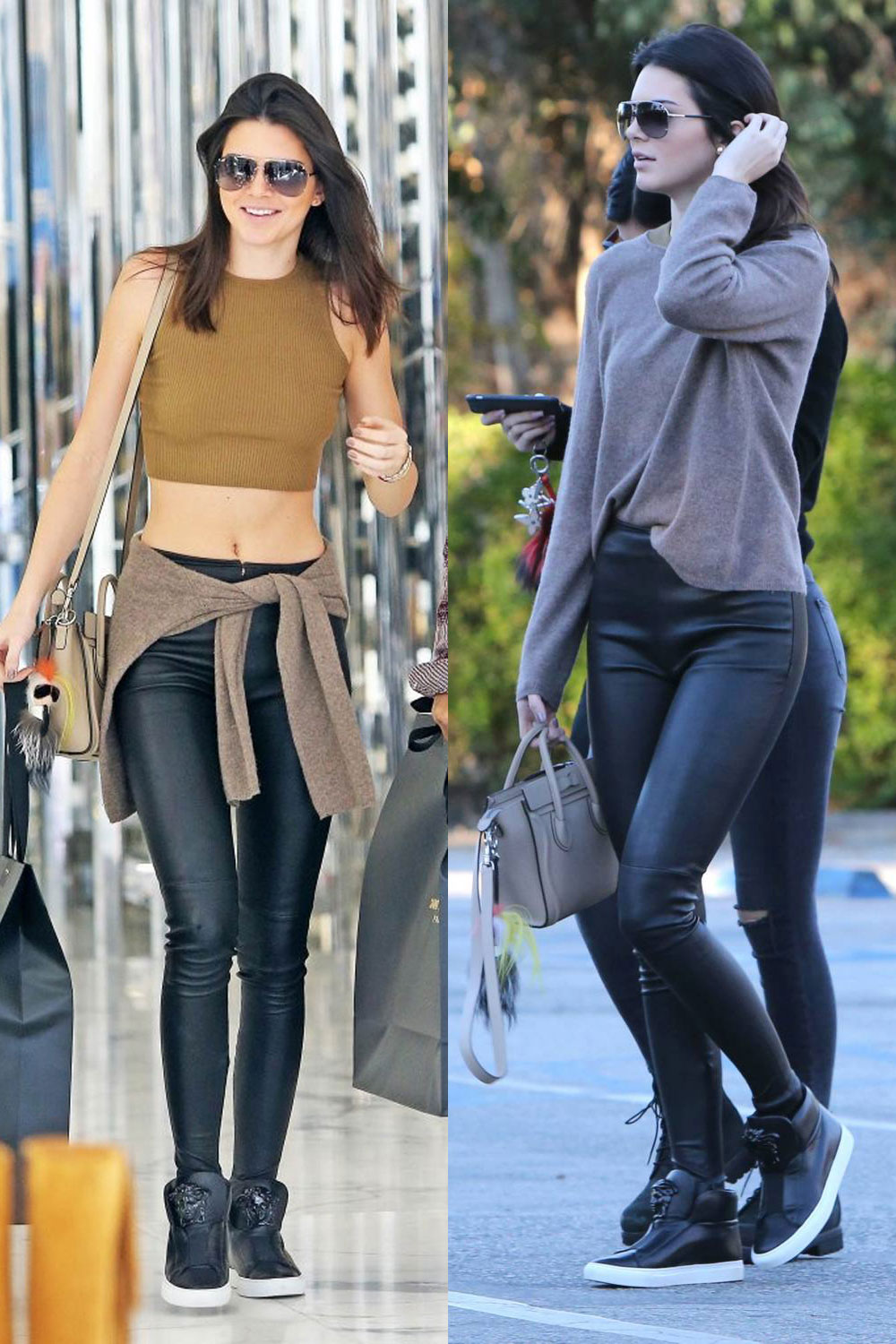 Kendall Jenner shopping in Beverly Hills - Leather Celebrities