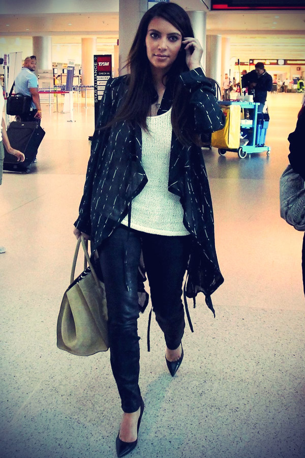 Kim Kardashian catches a flight out of Miami